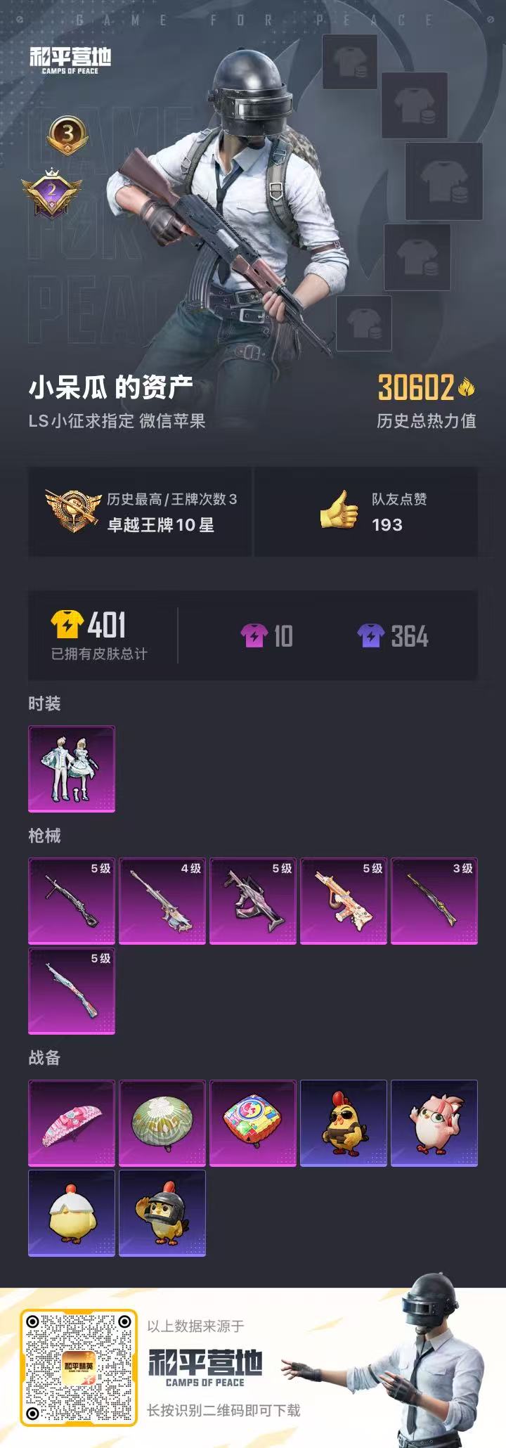 HPSJ420267和平精英账号详情图2