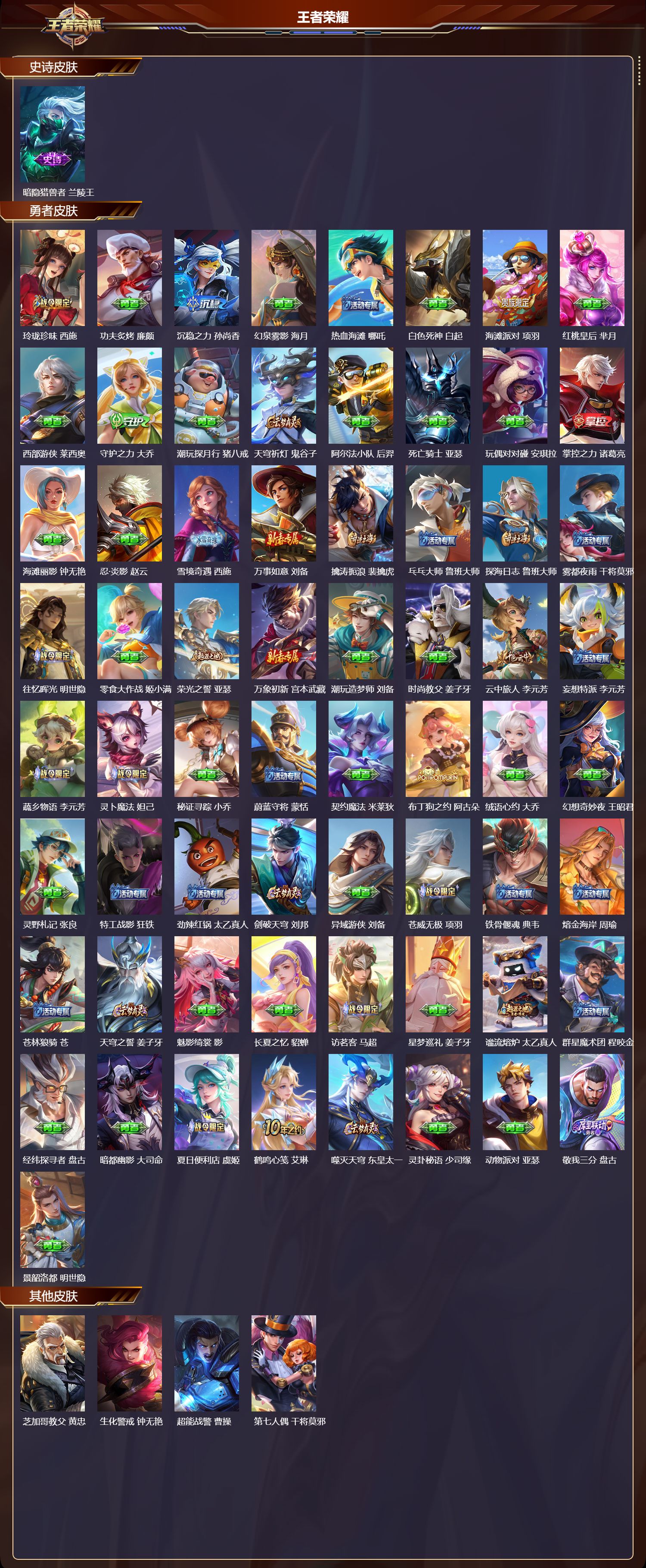 WZQM440680王者荣耀账号详情图4