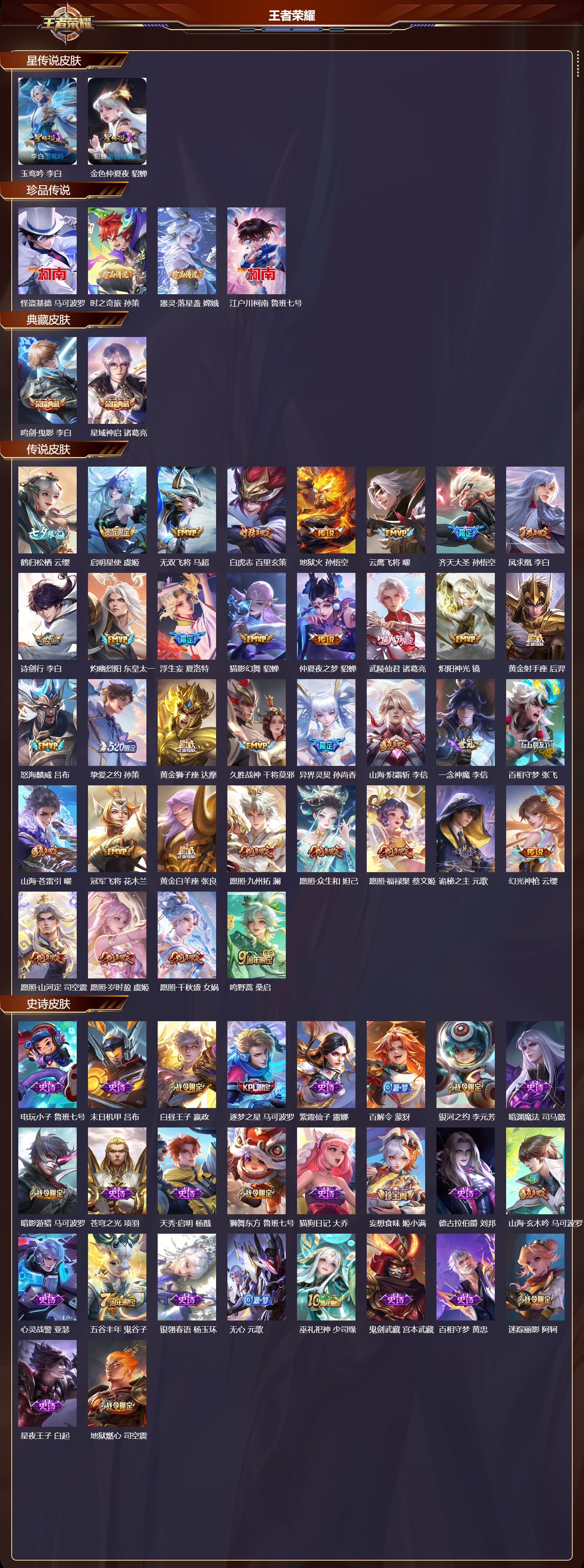 WZQM440657王者荣耀账号详情图3