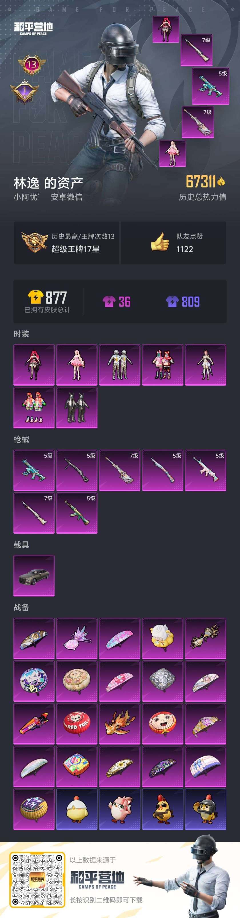 HPSJ420222和平精英账号详情图5