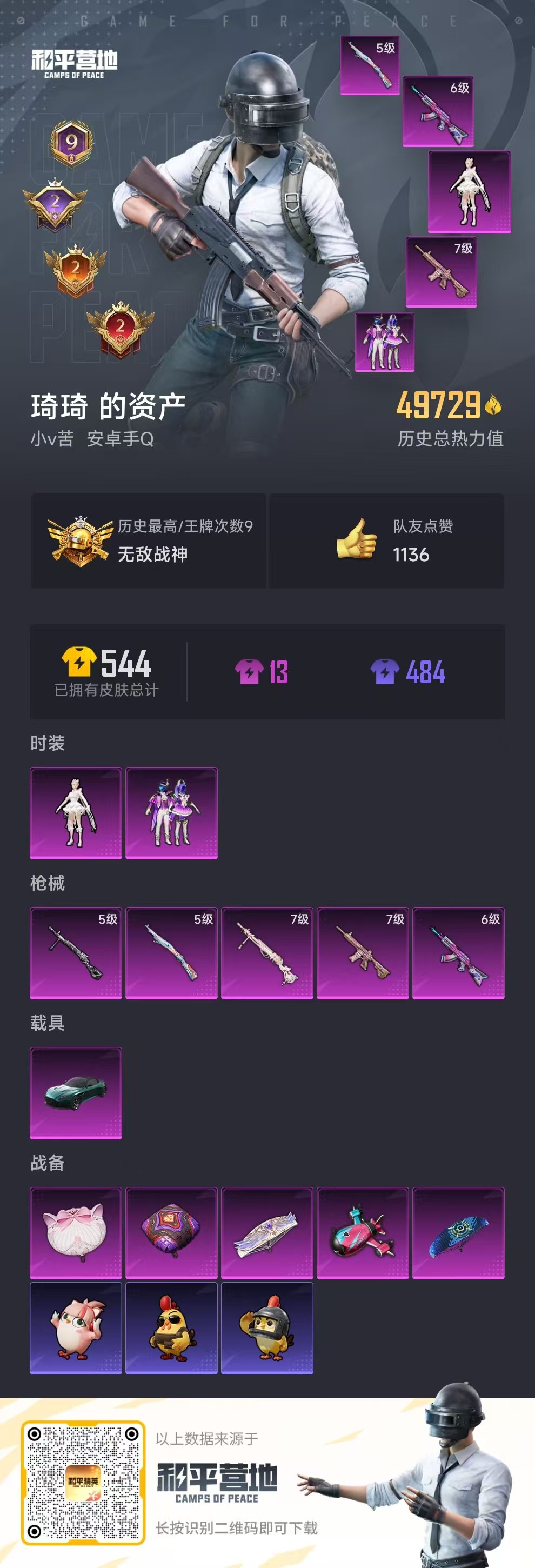 HPSJ421544和平精英账号详情图4