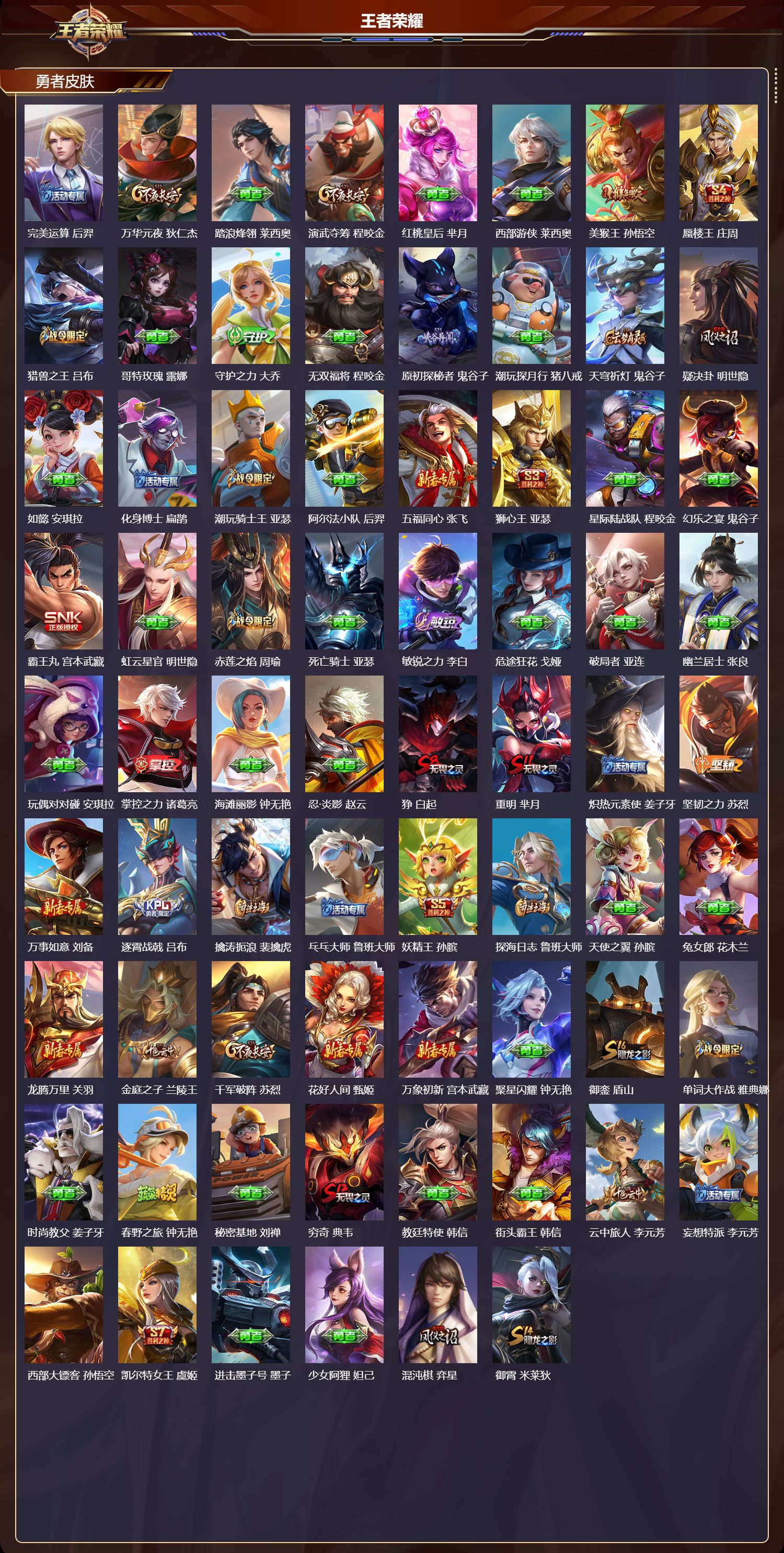 WZMK443714王者荣耀账号详情图4