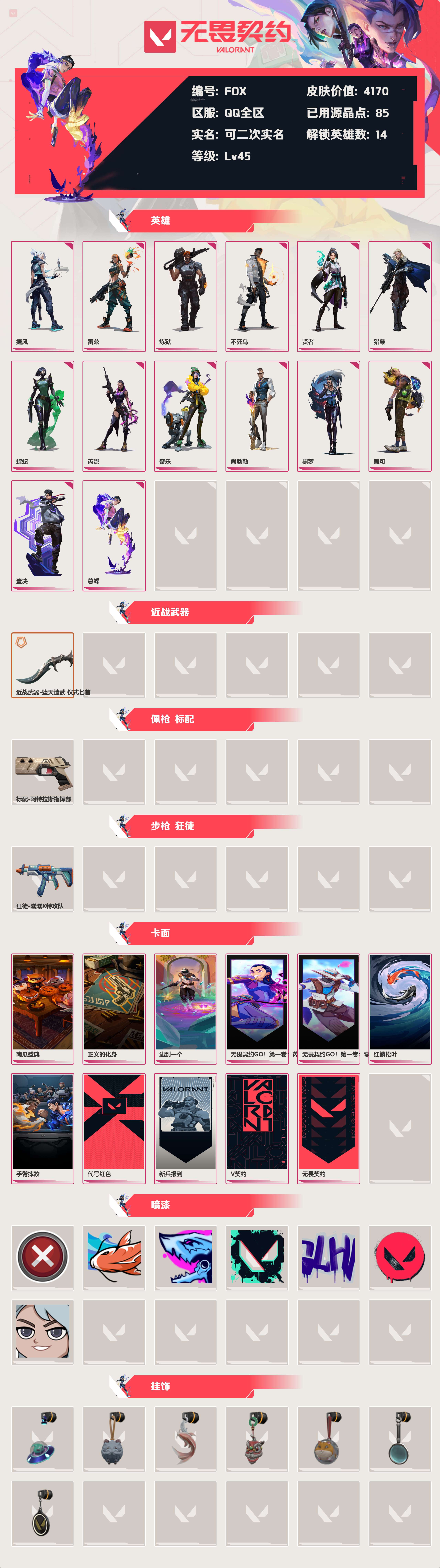 WWQLX424795无畏契约账号详情图2