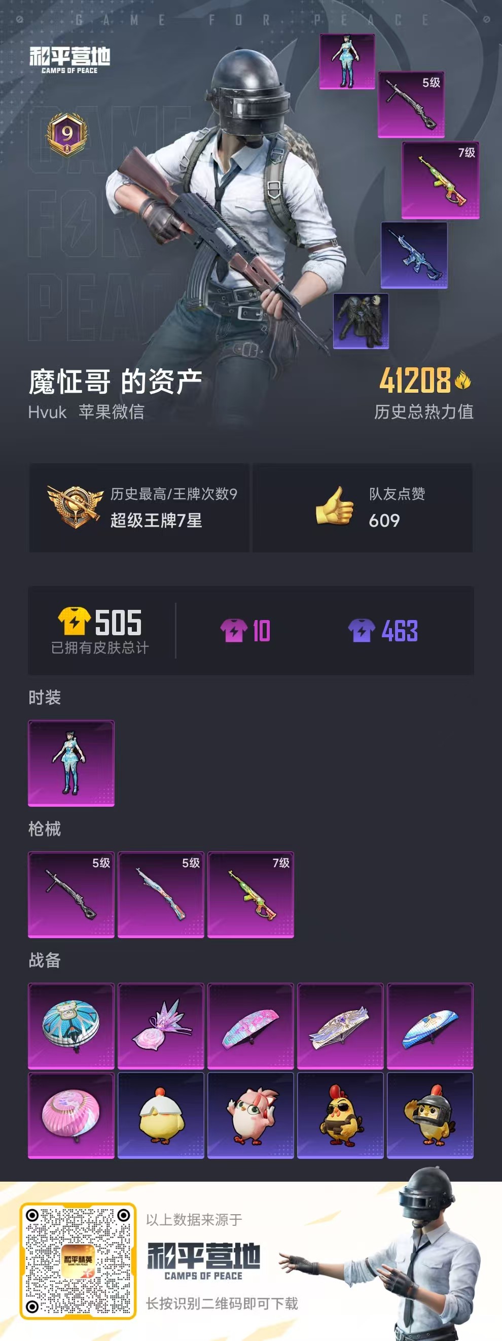 HPSJ421732和平精英账号详情图3