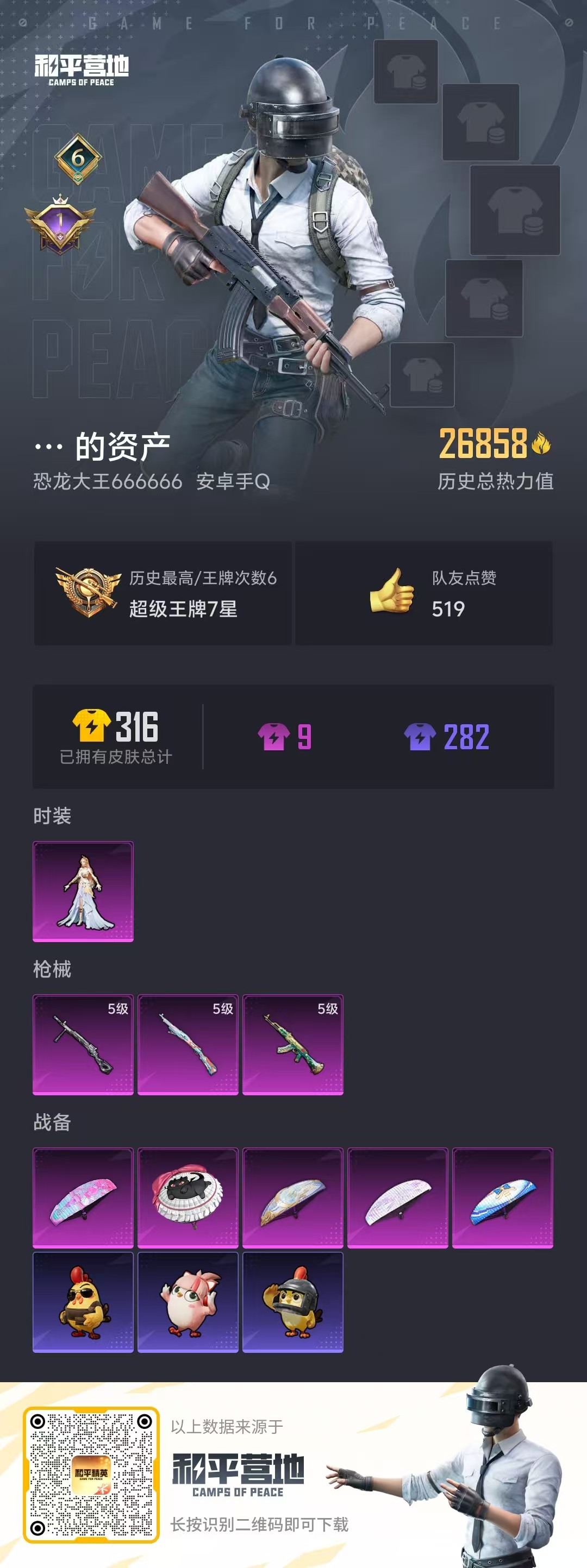 HPSJ427743和平精英账号详情图3