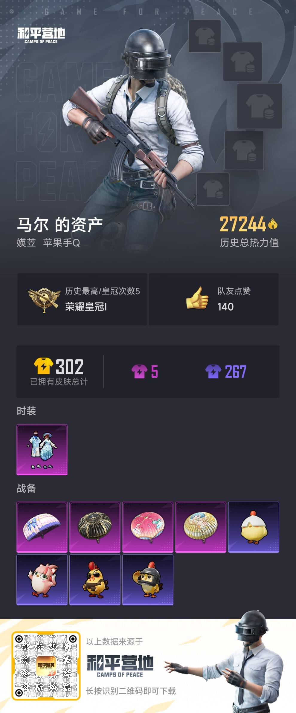 HPSJ427906和平精英账号详情图4