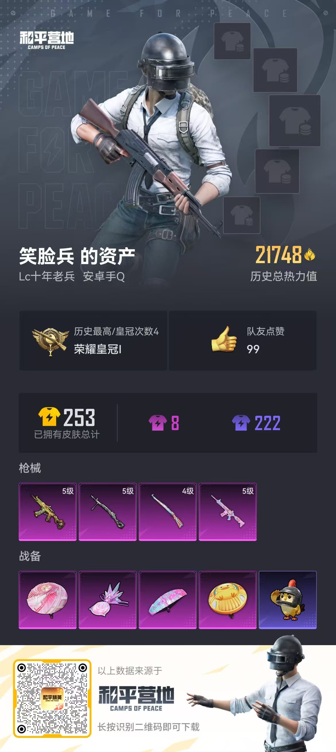 HPSJ421552和平精英账号详情图3