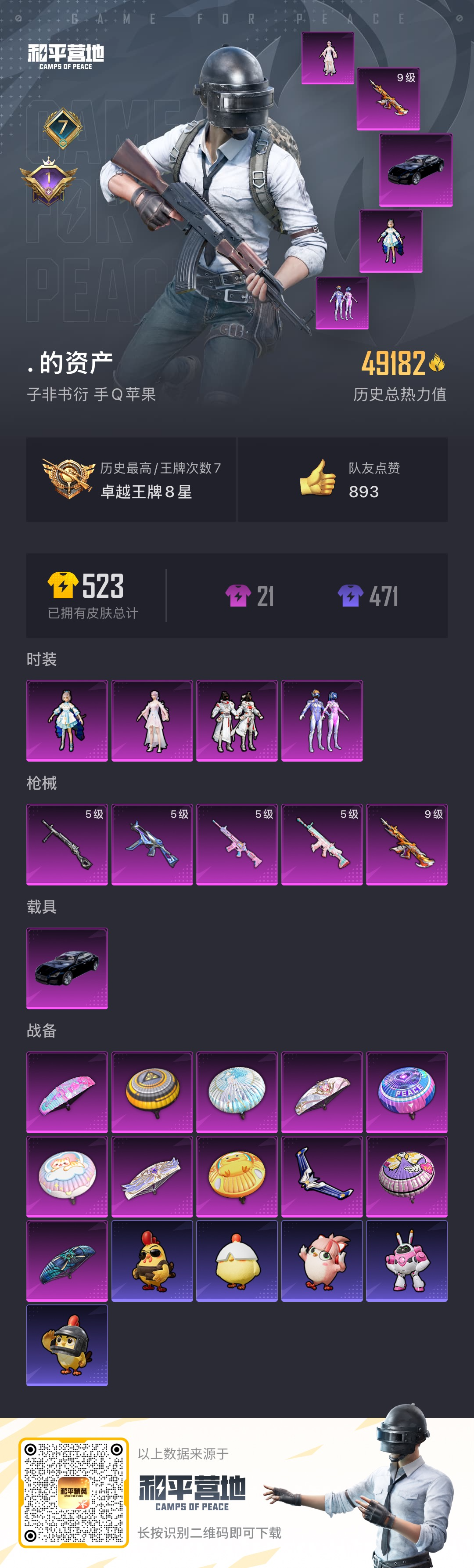 HPSJ429719和平精英账号详情图2