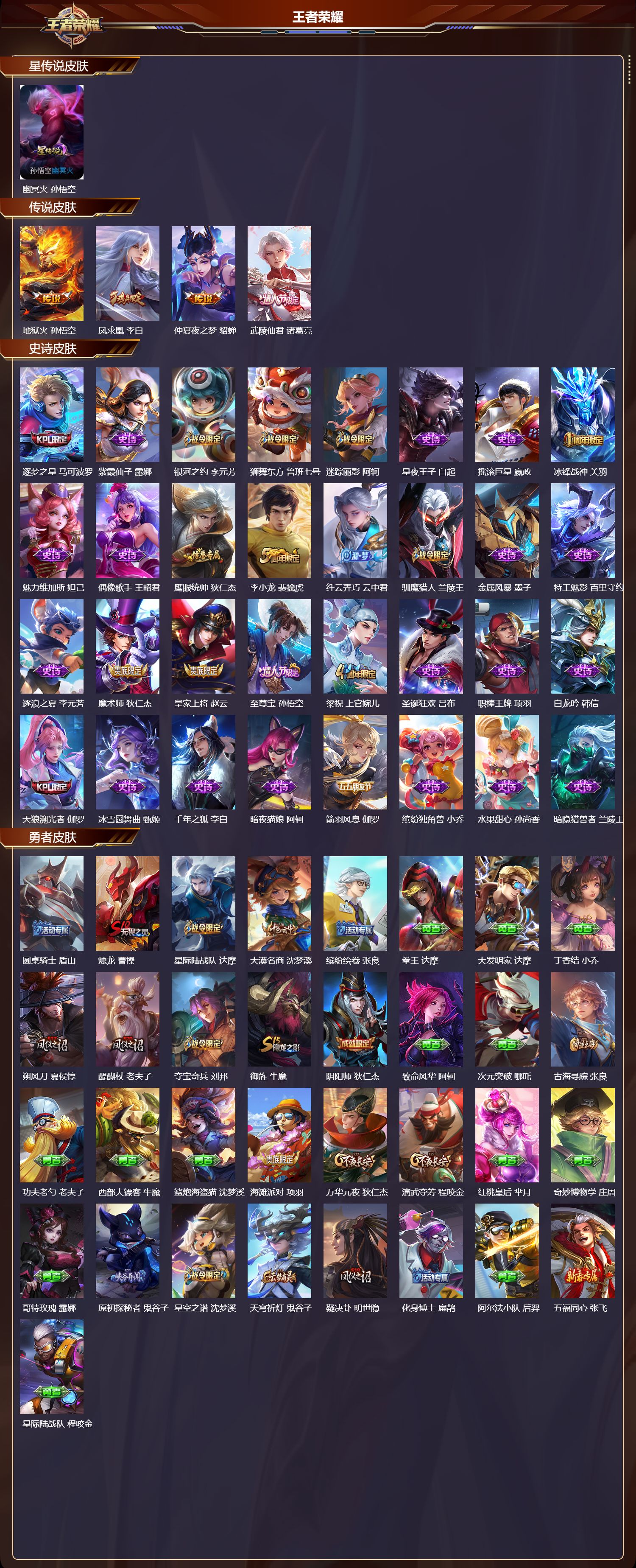 WZMK447265王者荣耀账号详情图2