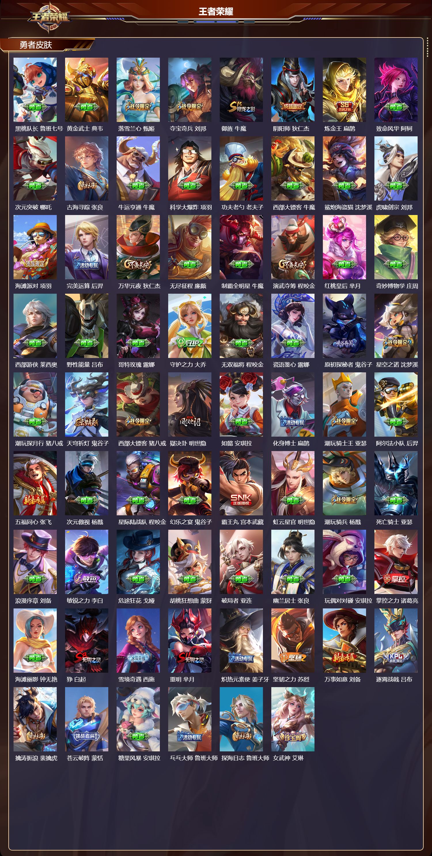 WZQM447289王者荣耀账号详情图5