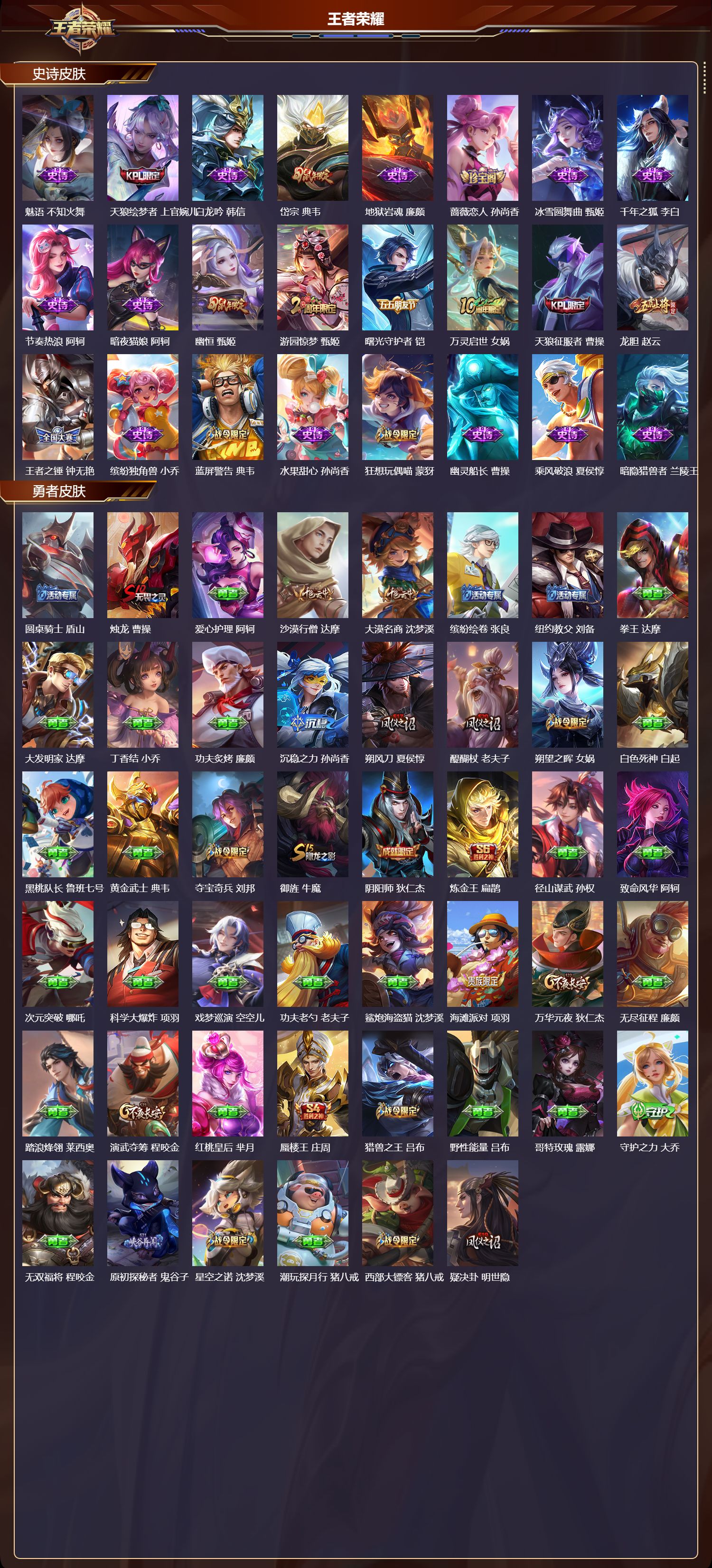 WZQM447282王者荣耀账号详情图4