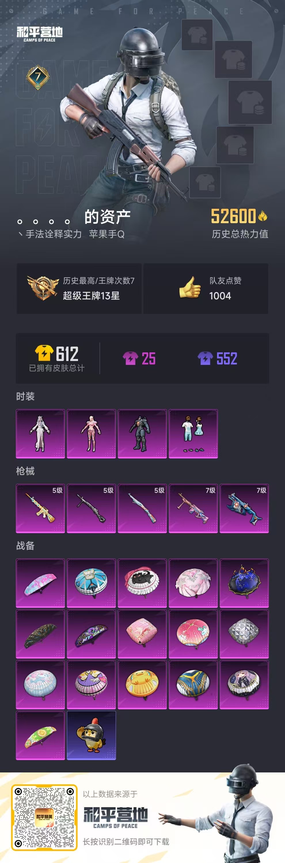 HPSJ423040和平精英账号详情图4