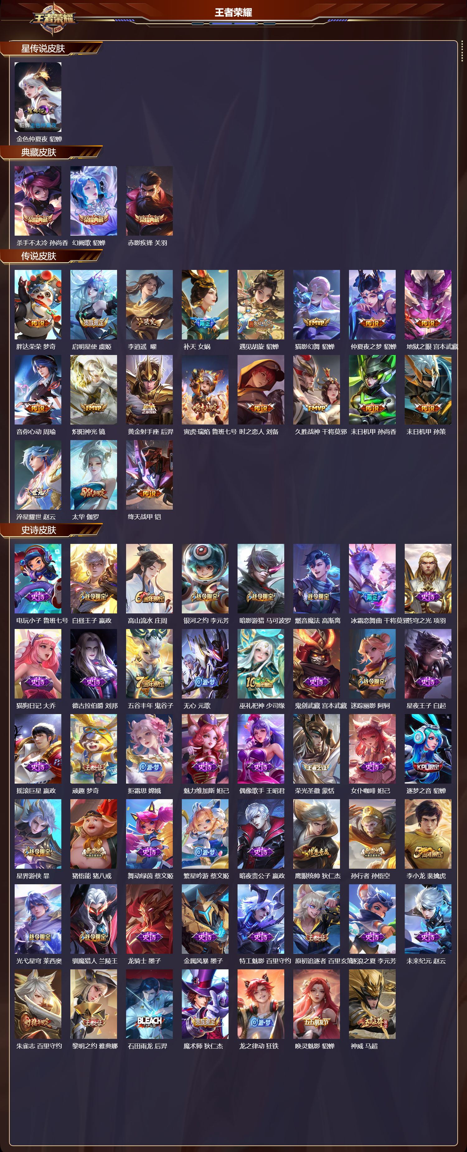 WZQM451426王者荣耀账号详情图3