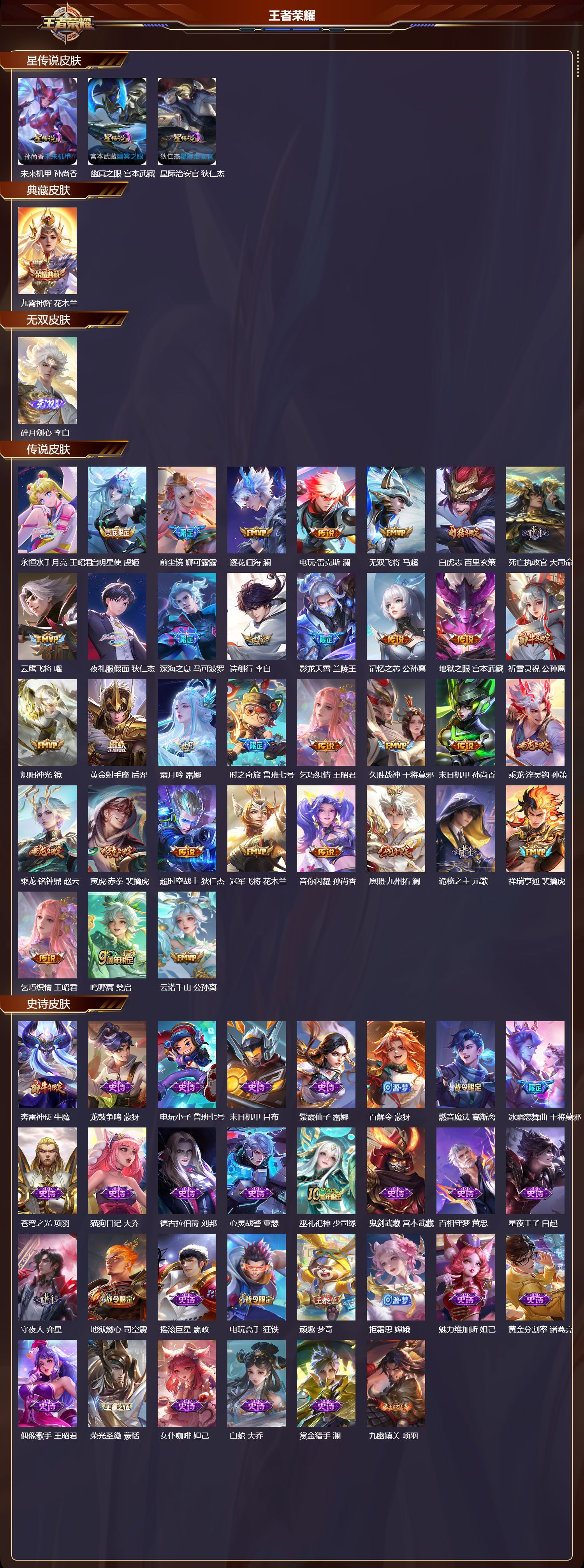 WZQM451430王者荣耀账号详情图3