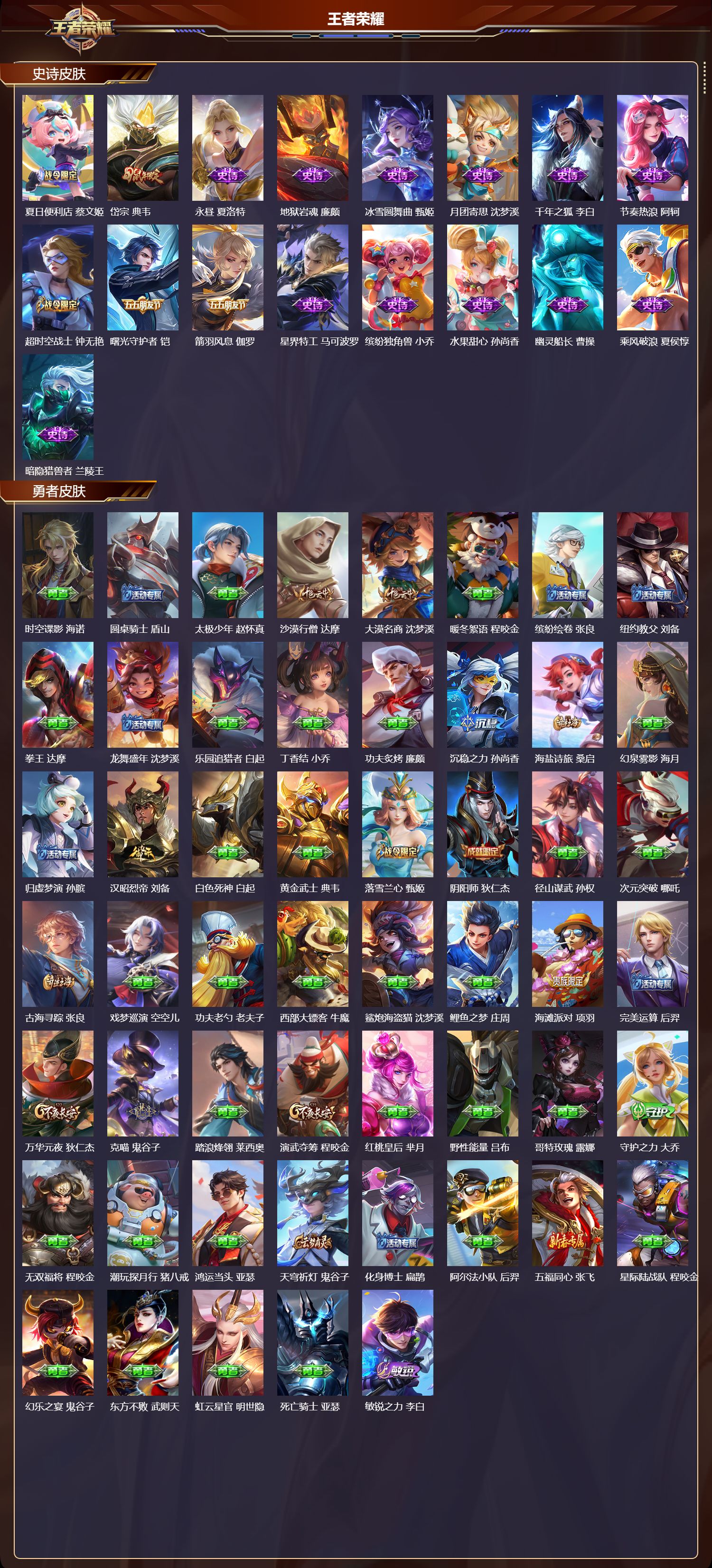 WZQM454810王者荣耀账号详情图4