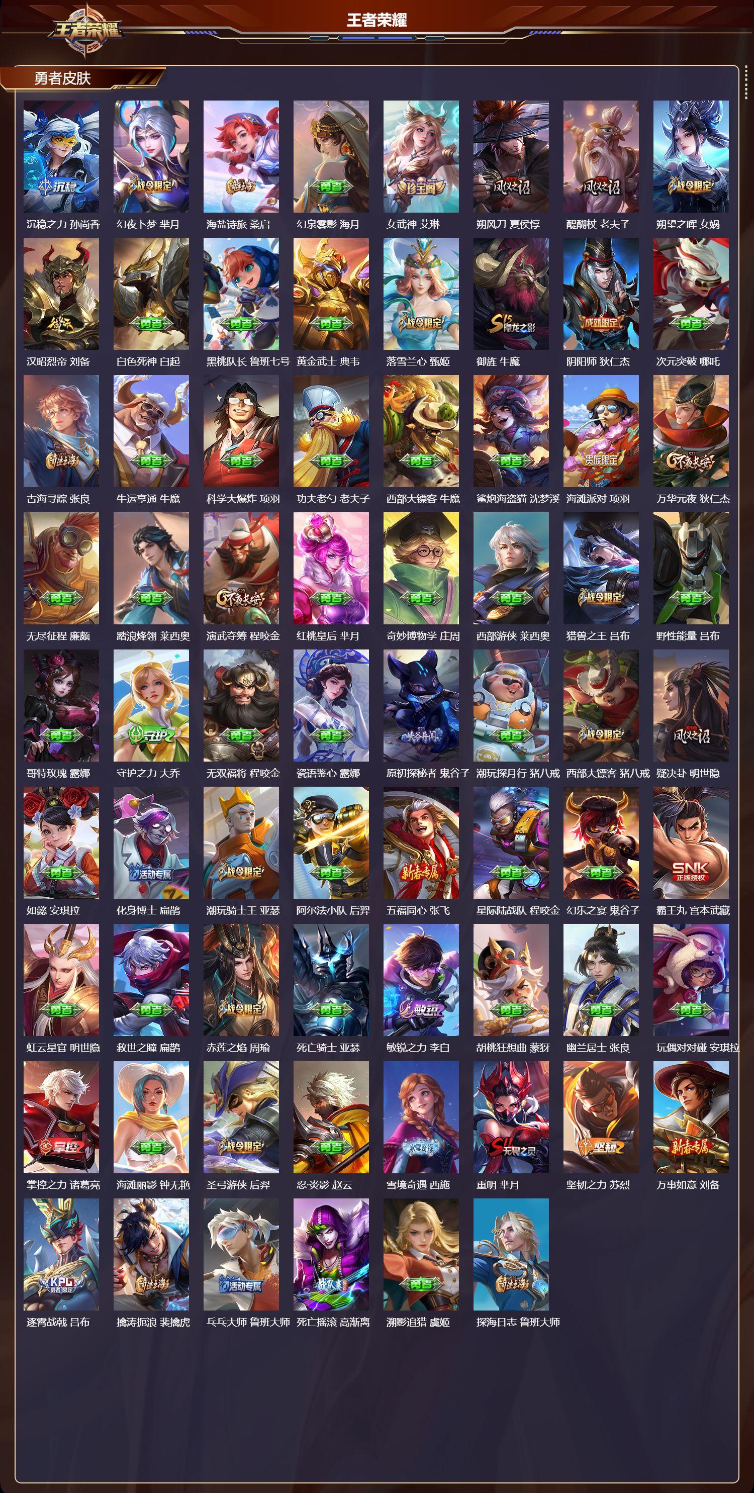 WZQM454788王者荣耀账号详情图5