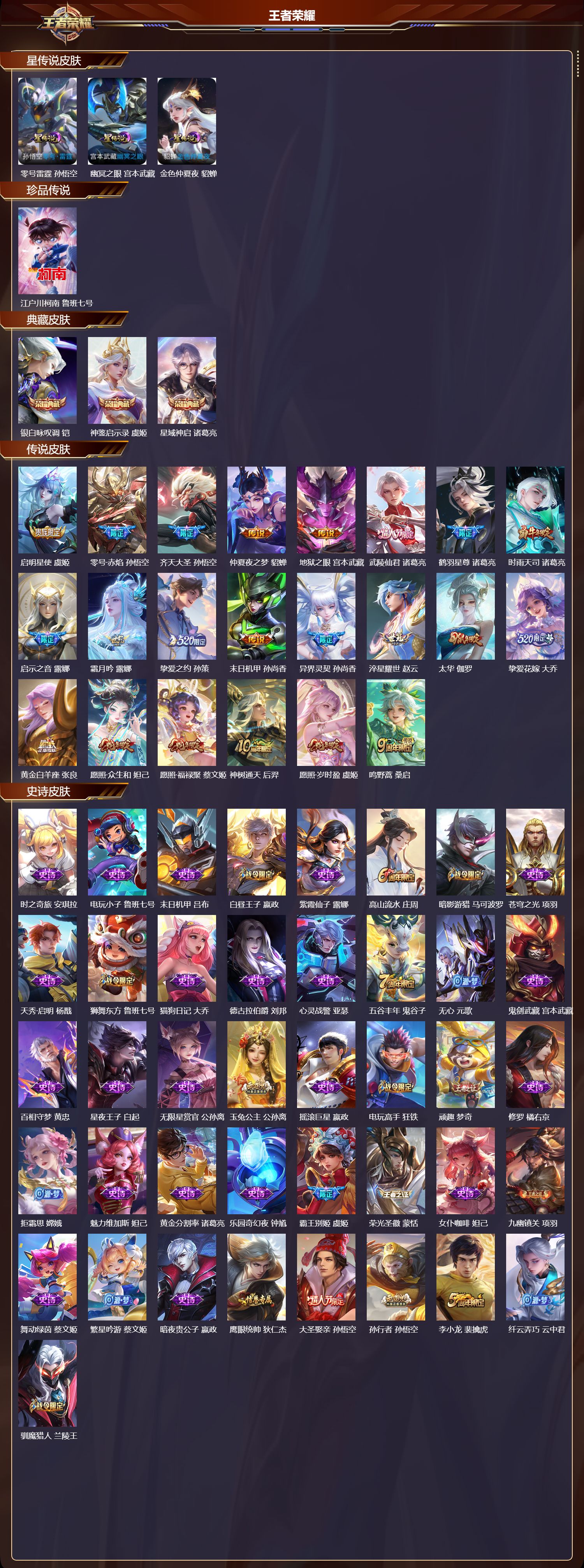 WZQM454788王者荣耀账号详情图3