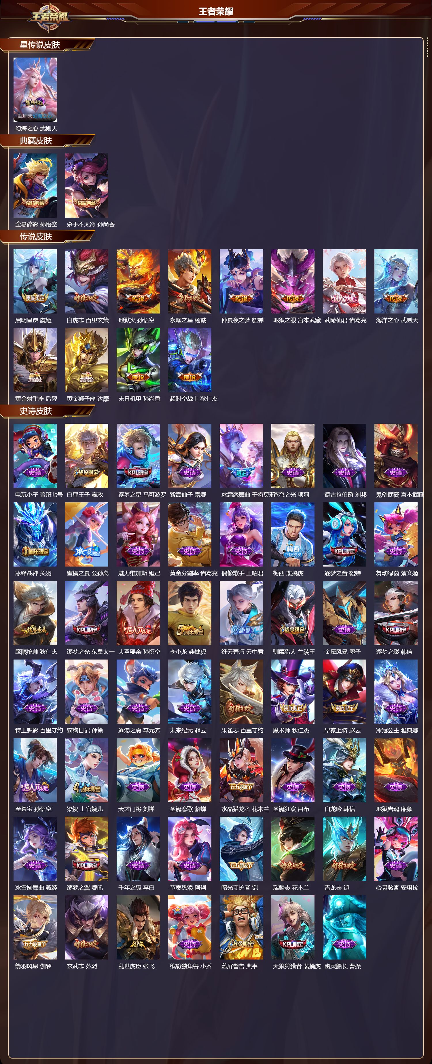 WZQM457585王者荣耀账号详情图3