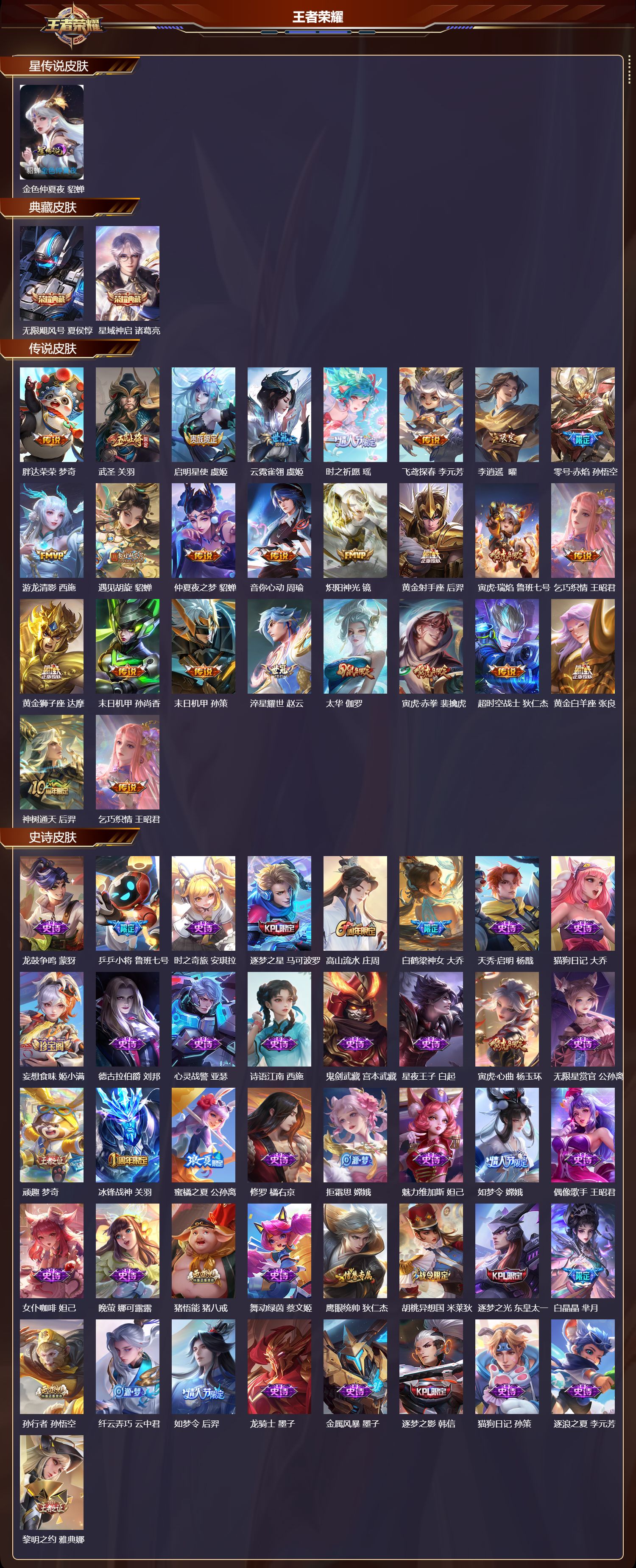 WZQM457581王者荣耀账号详情图3