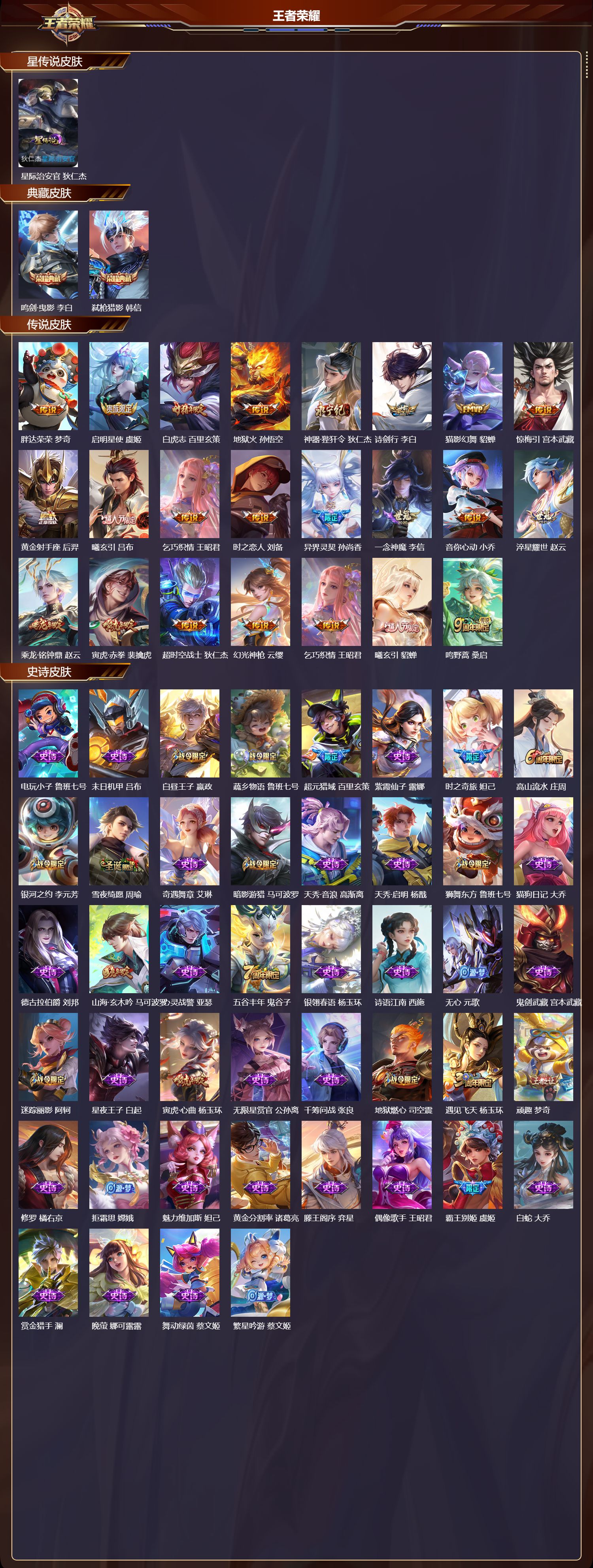 WZQM457580王者荣耀账号详情图3