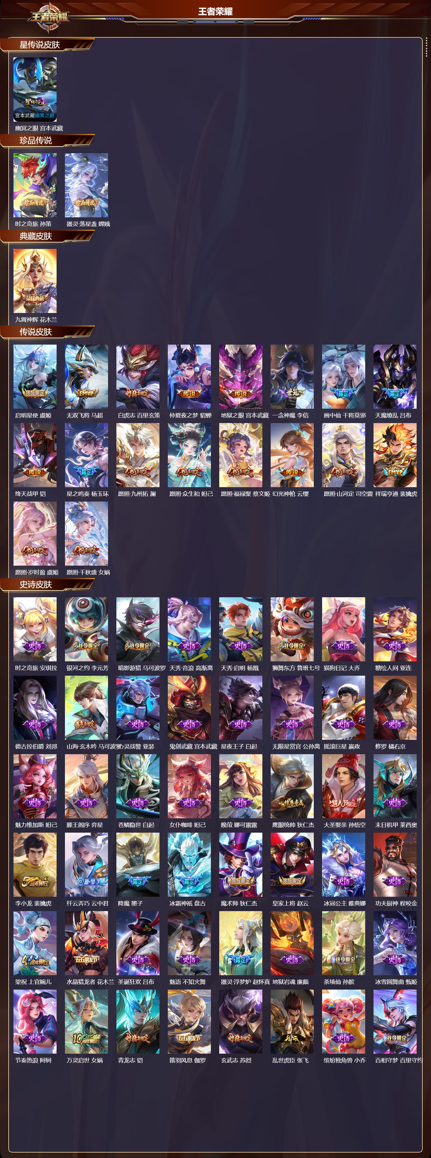 WZQM461327王者荣耀账号详情图3