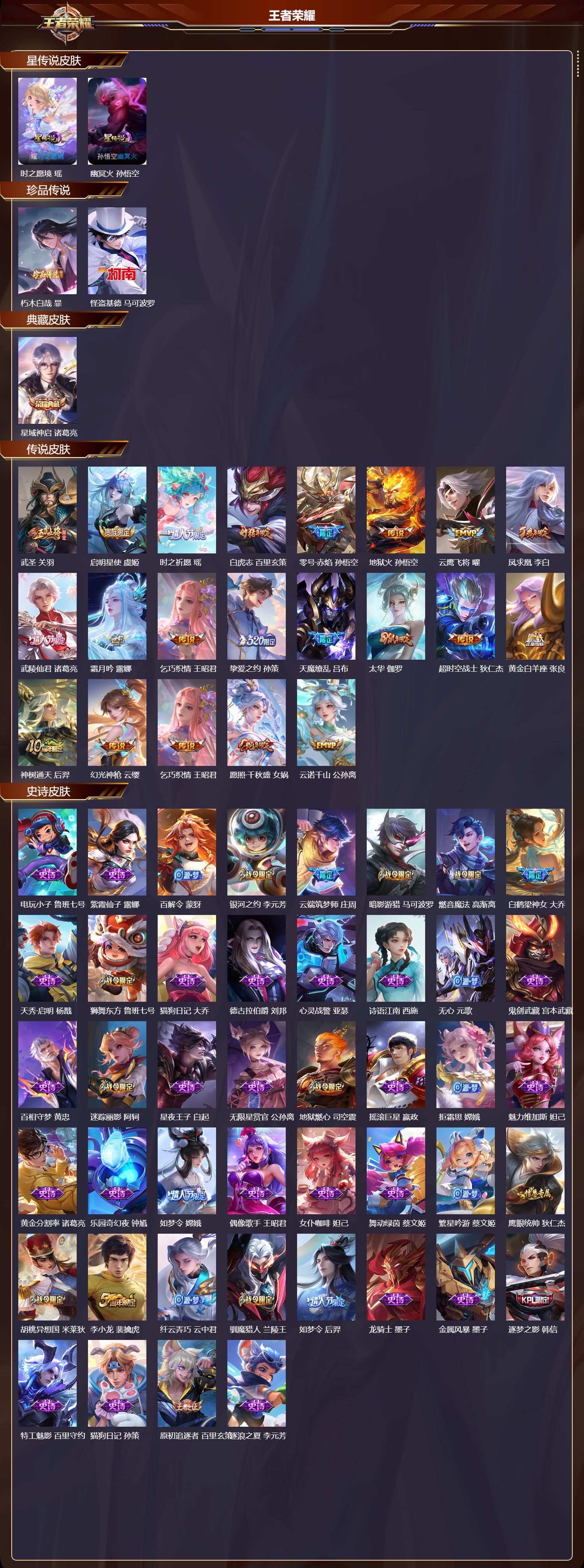 WZQM461311王者荣耀账号详情图3