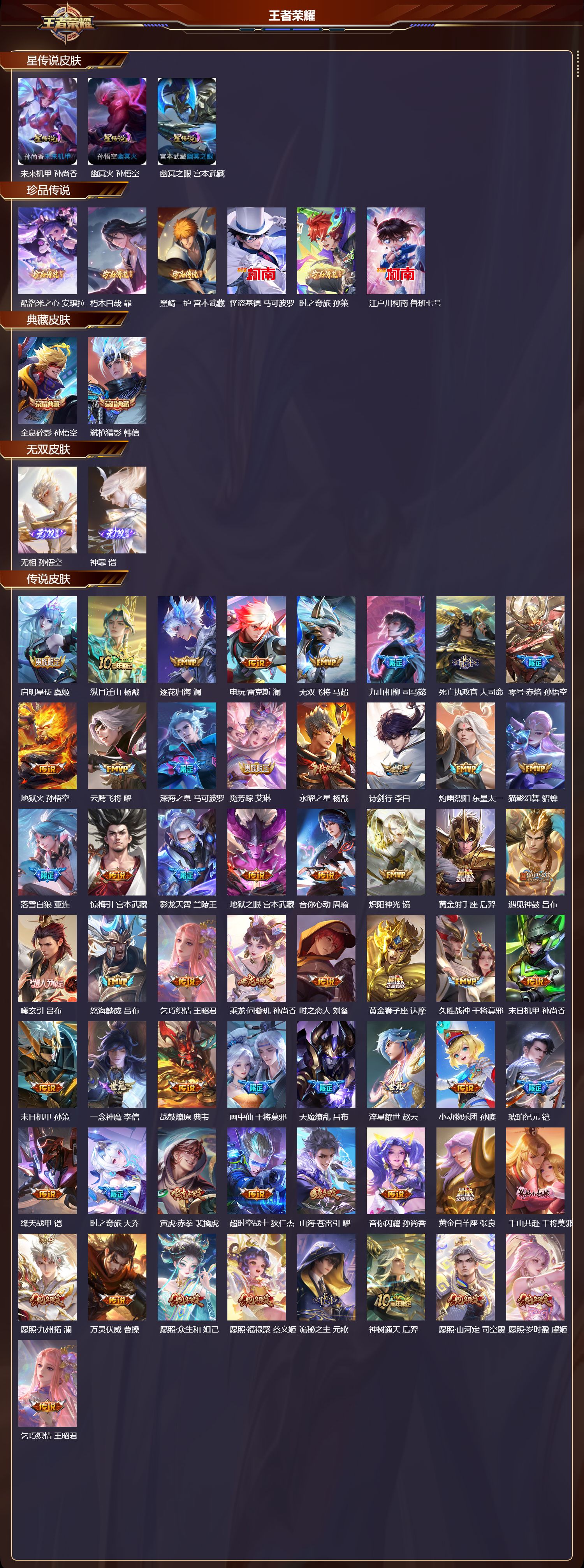 WZQM484057王者荣耀账号详情图3