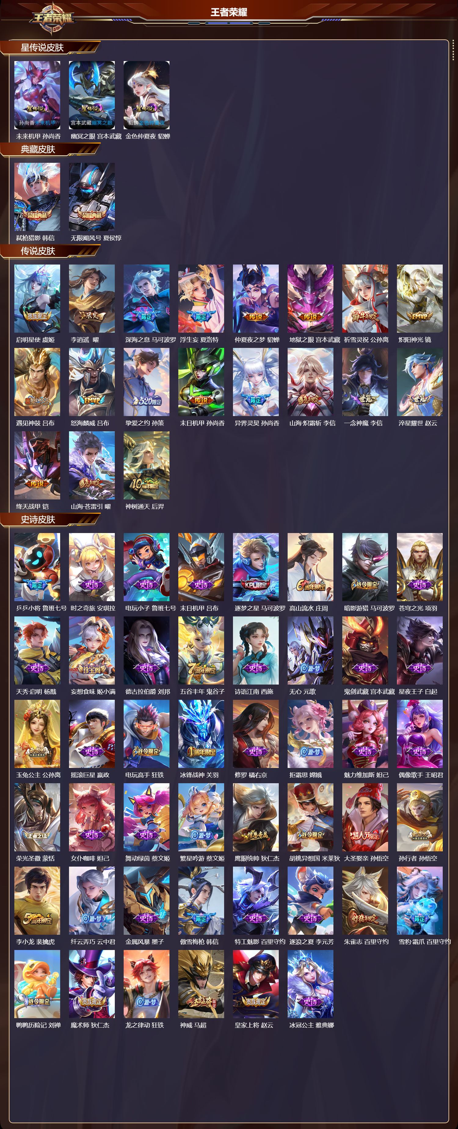 WZQM465365王者荣耀账号详情图3