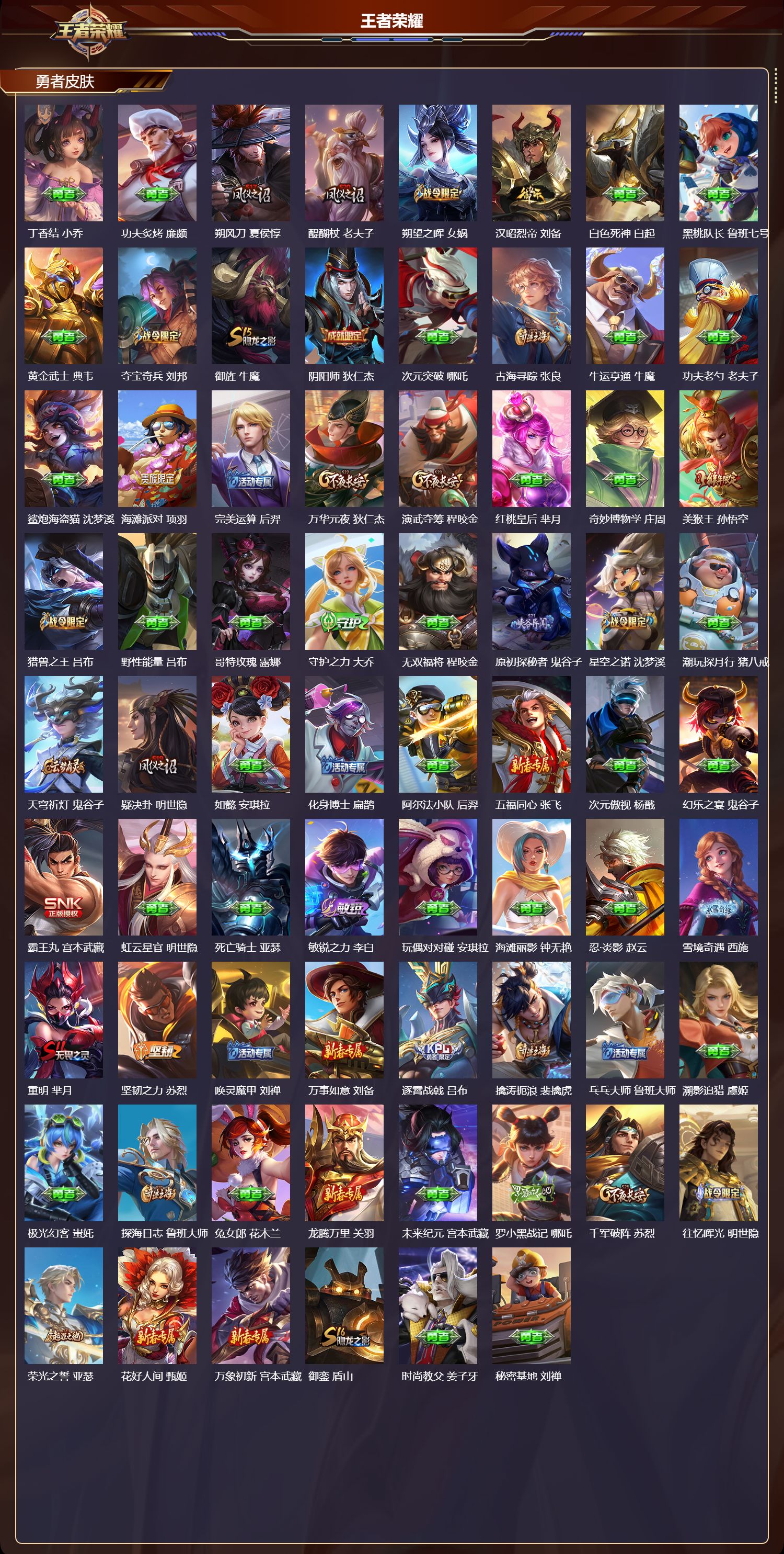 WZQM465393王者荣耀账号详情图4