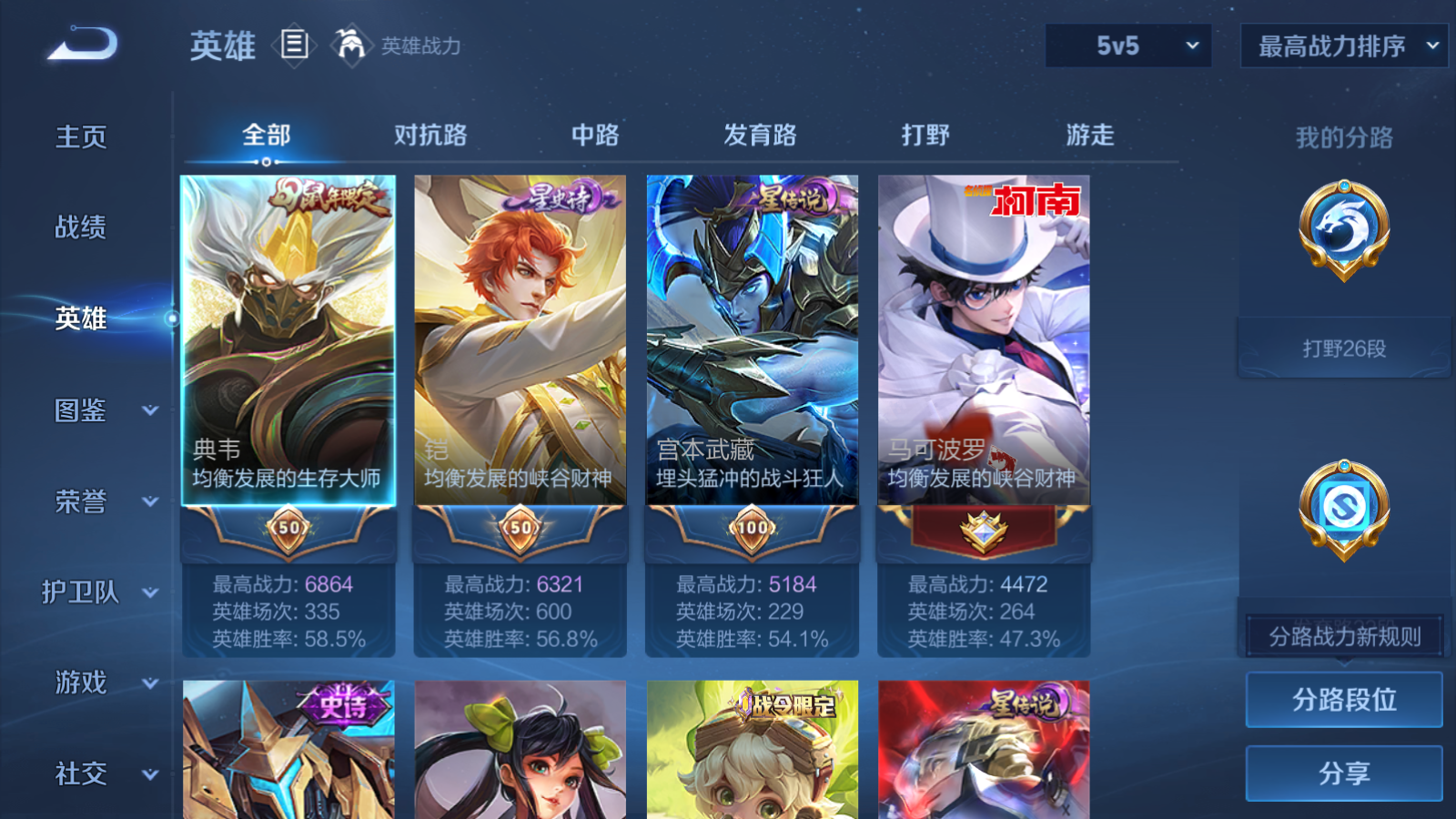 WZLX4221342王者荣耀账号详情图3