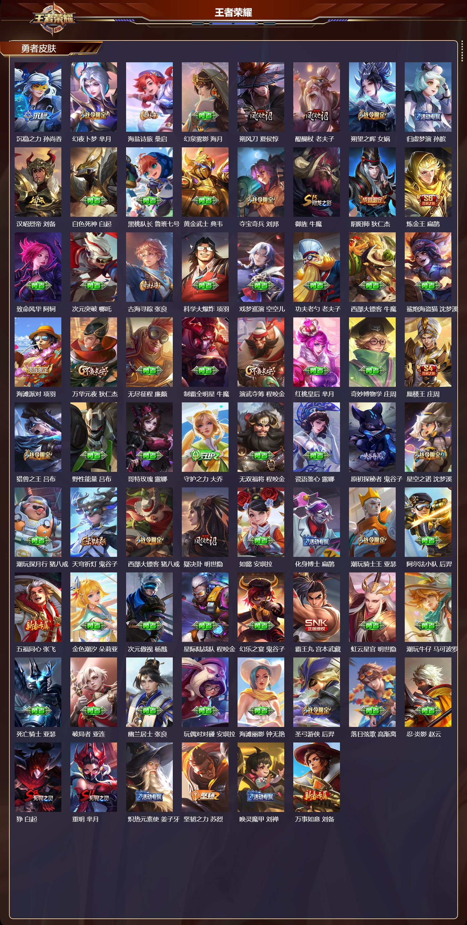 WZQM465391王者荣耀账号详情图5