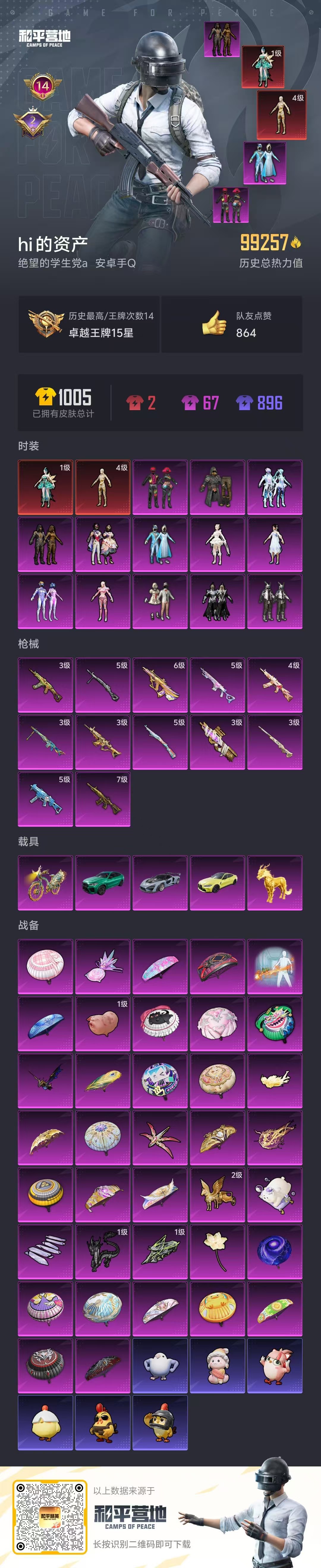 HPCMW433249和平精英账号详情图3