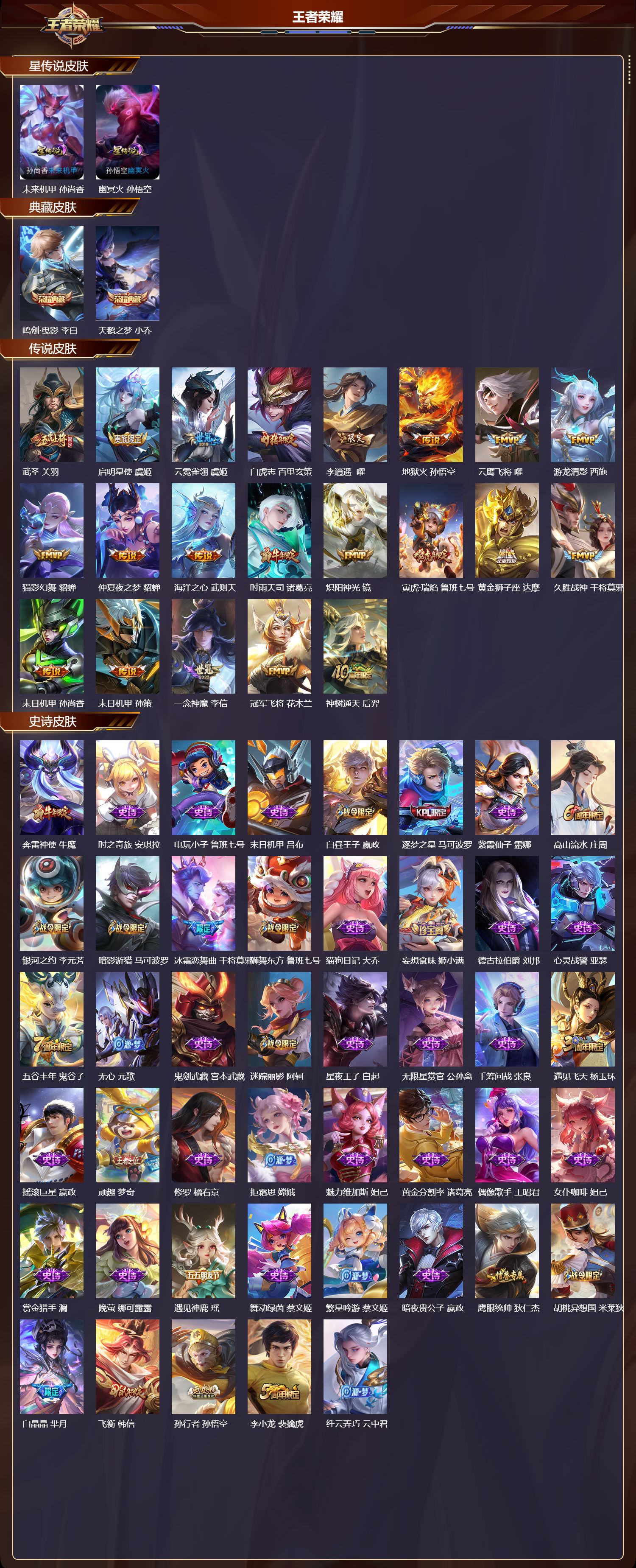 WZQM465391王者荣耀账号详情图3