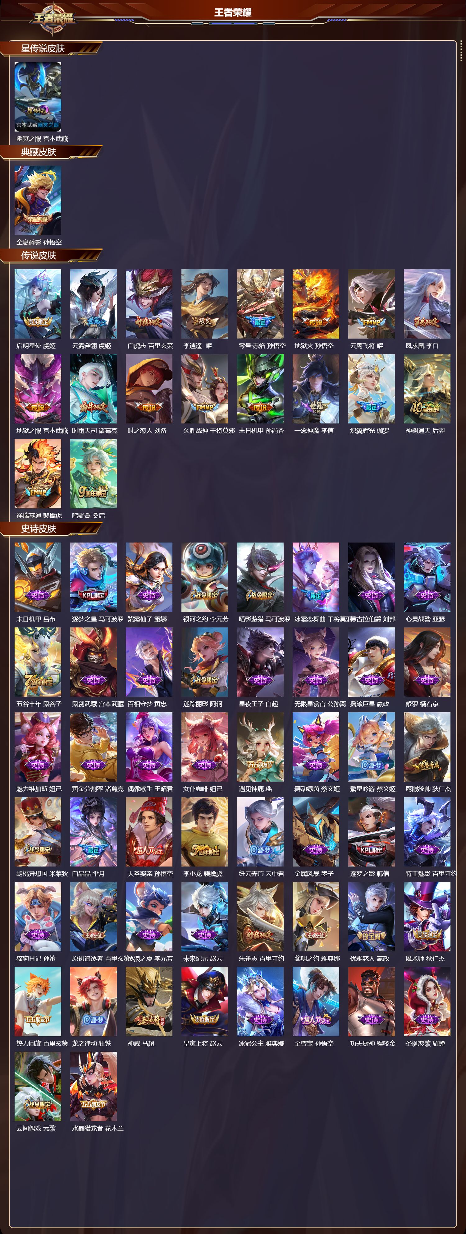 WZQM465375王者荣耀账号详情图3