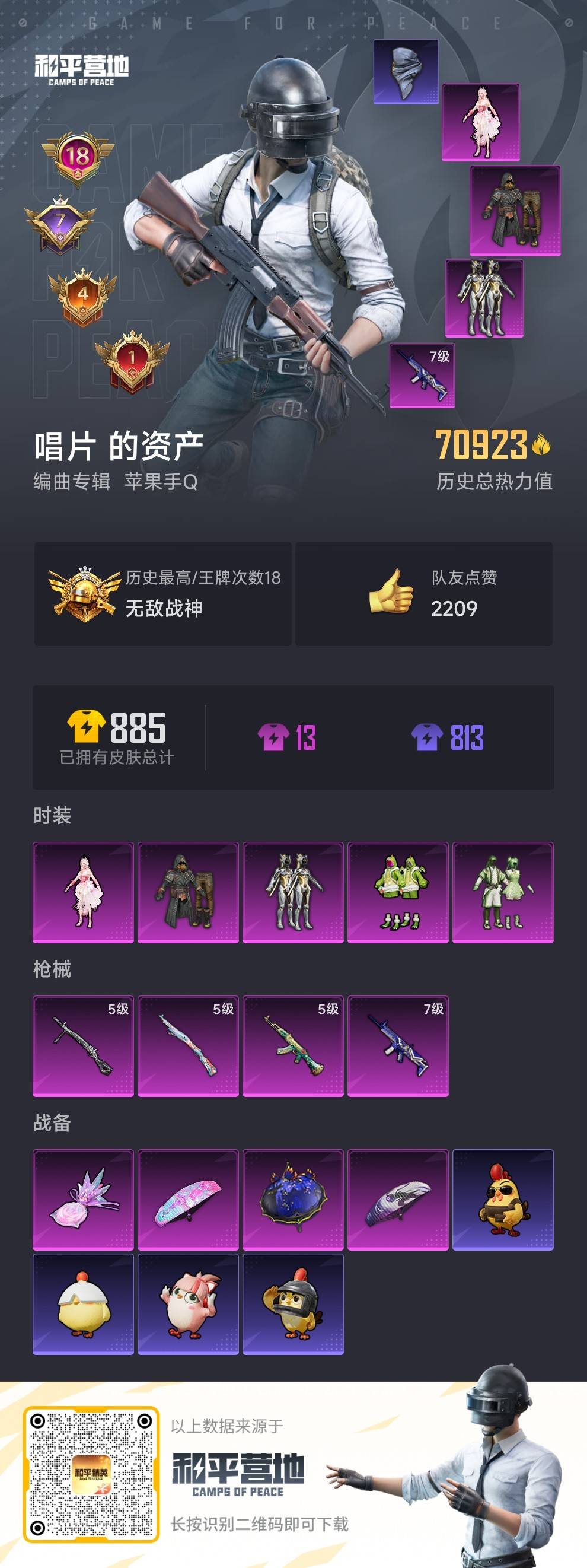 HPSJ434949和平精英账号详情图3