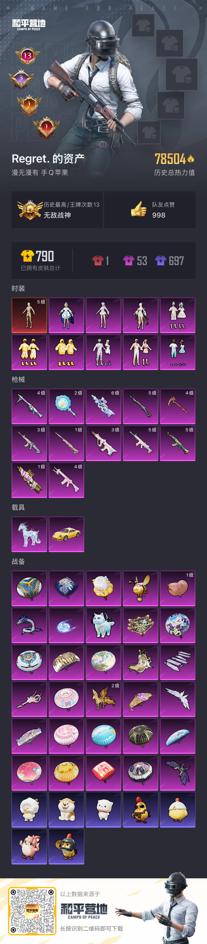 HPSJ434611和平精英账号详情图4