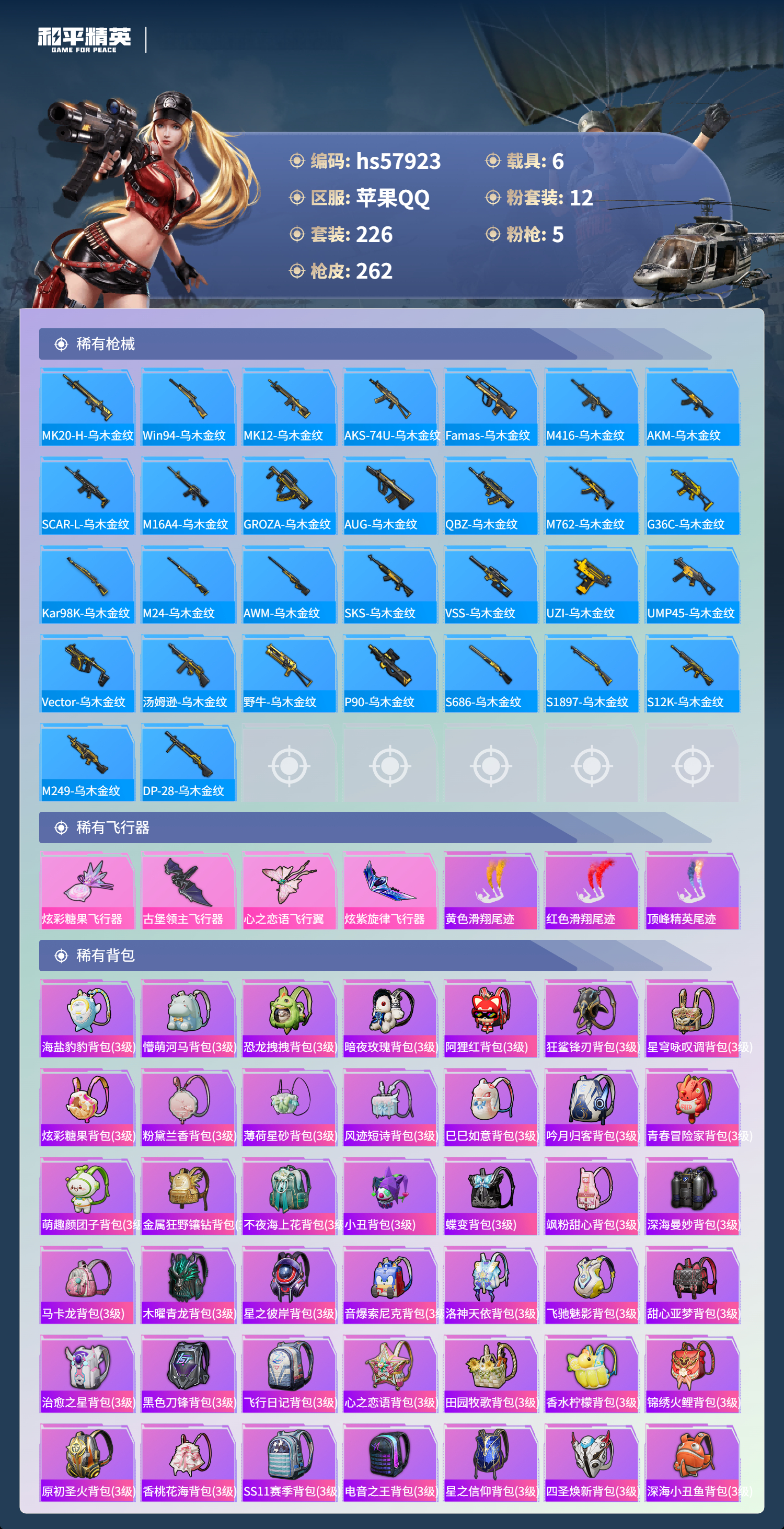 HPSJ434707和平精英账号详情图11