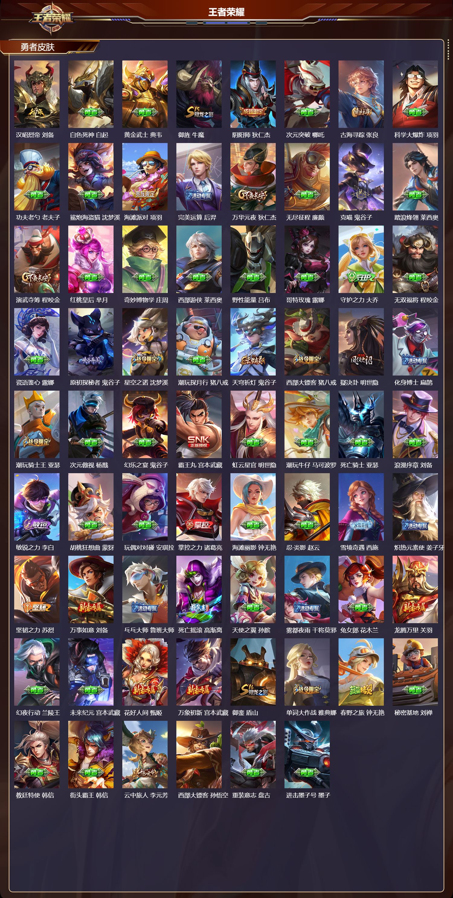 WZMK47740王者荣耀账号详情图3