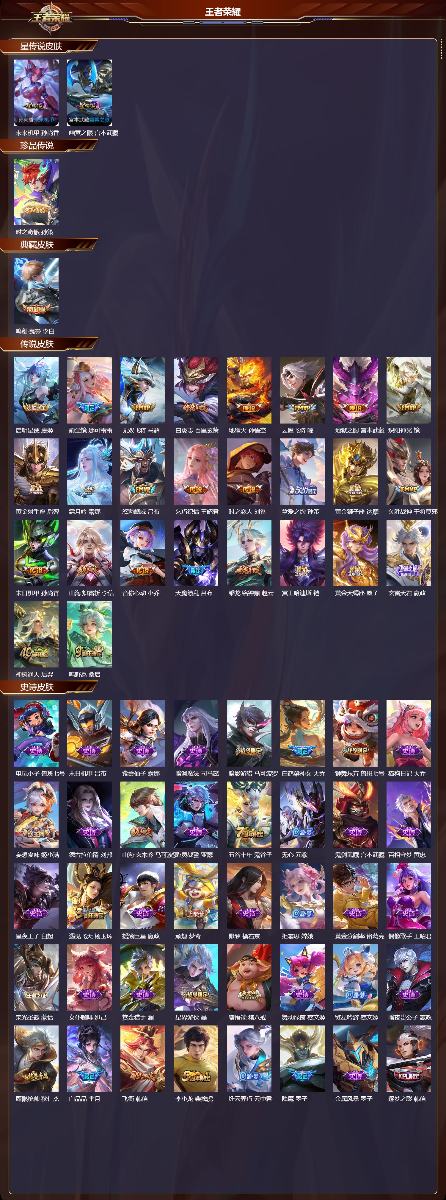 WZQM412133王者荣耀账号详情图3