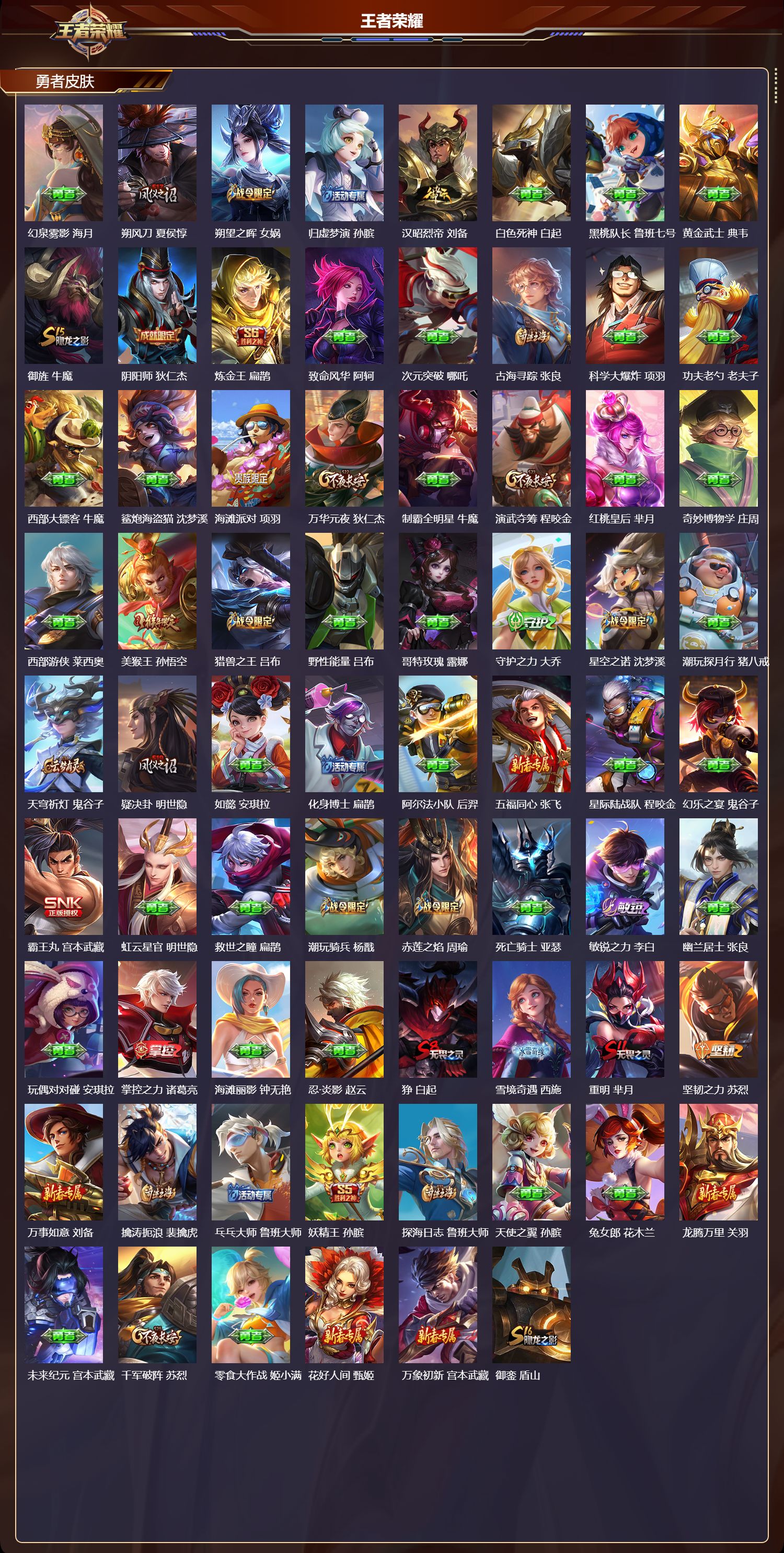 WZMK47770王者荣耀账号详情图4 WZMK47770王者荣耀账号详情图4