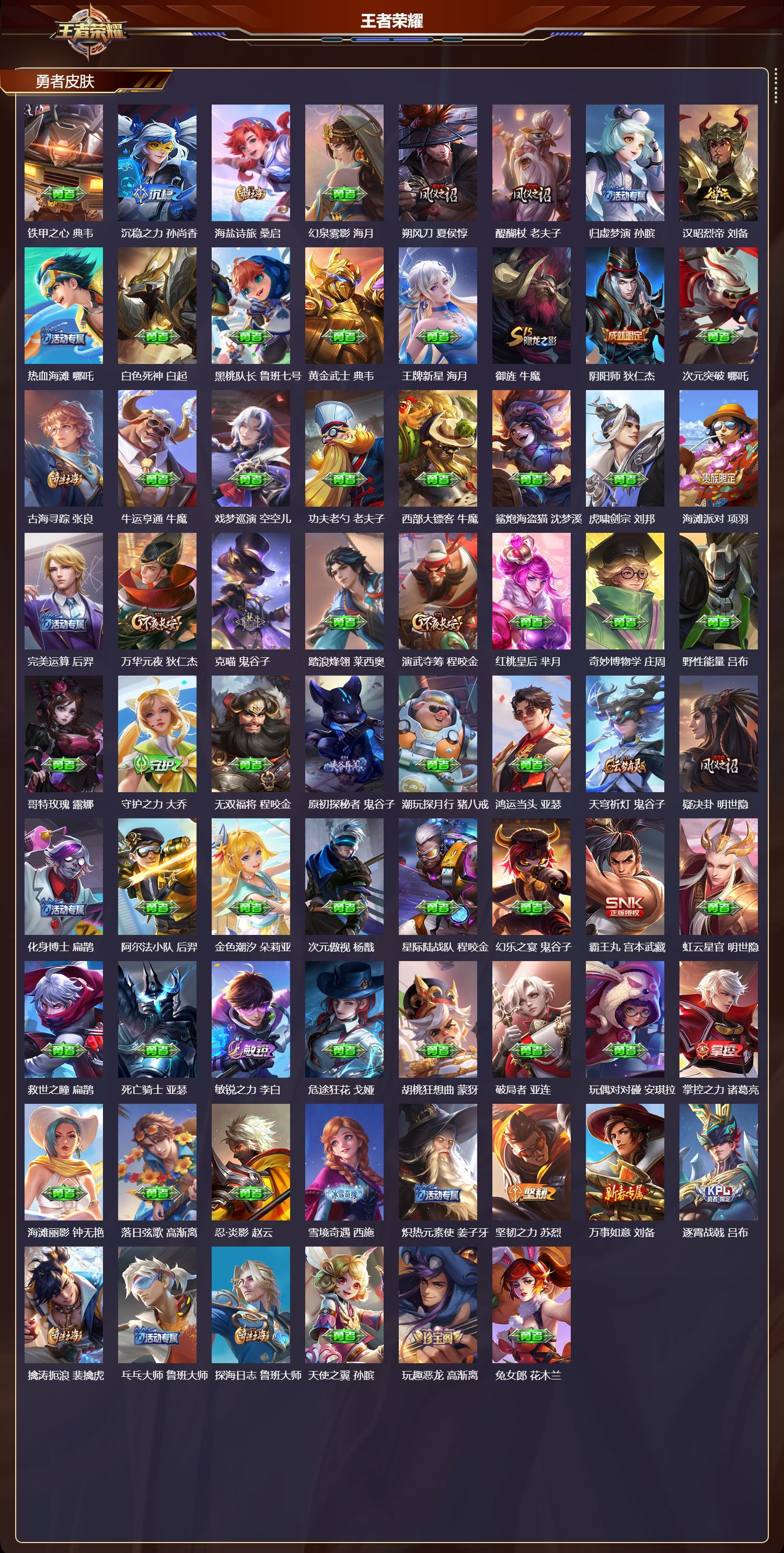 WZQM412133王者荣耀账号详情图5