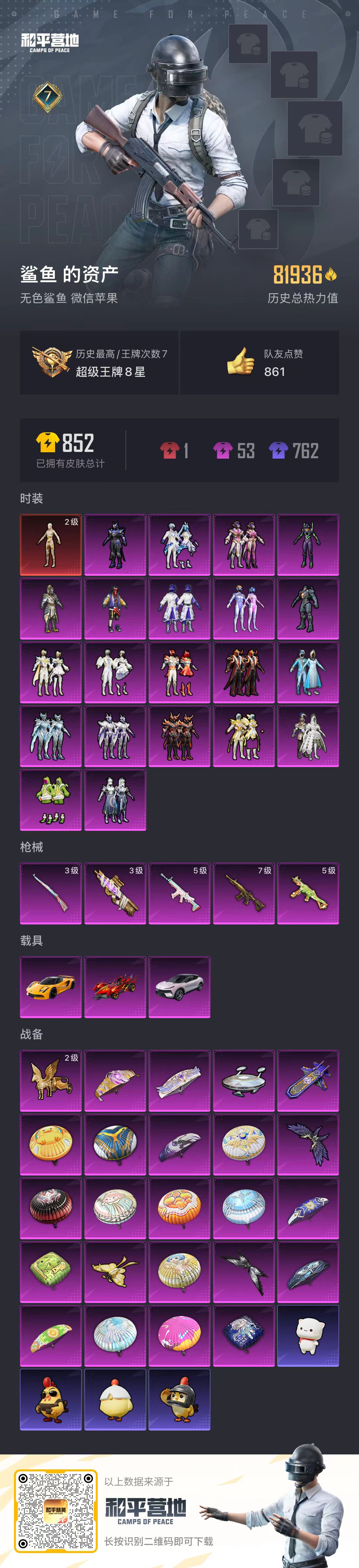 HPSJ43797和平精英账号详情图2 HPSJ43797和平精英账号详情图2