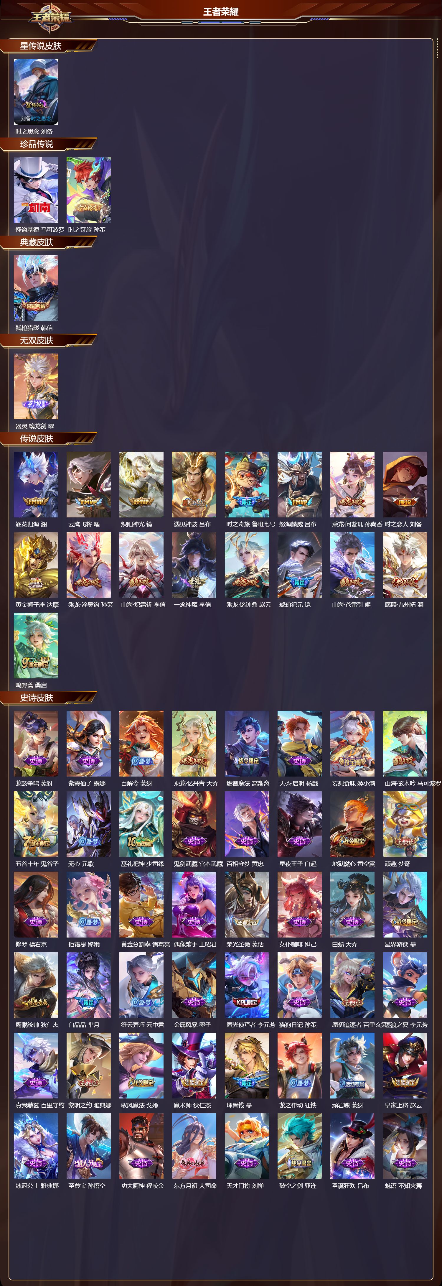 WZQM412129王者荣耀账号详情图3