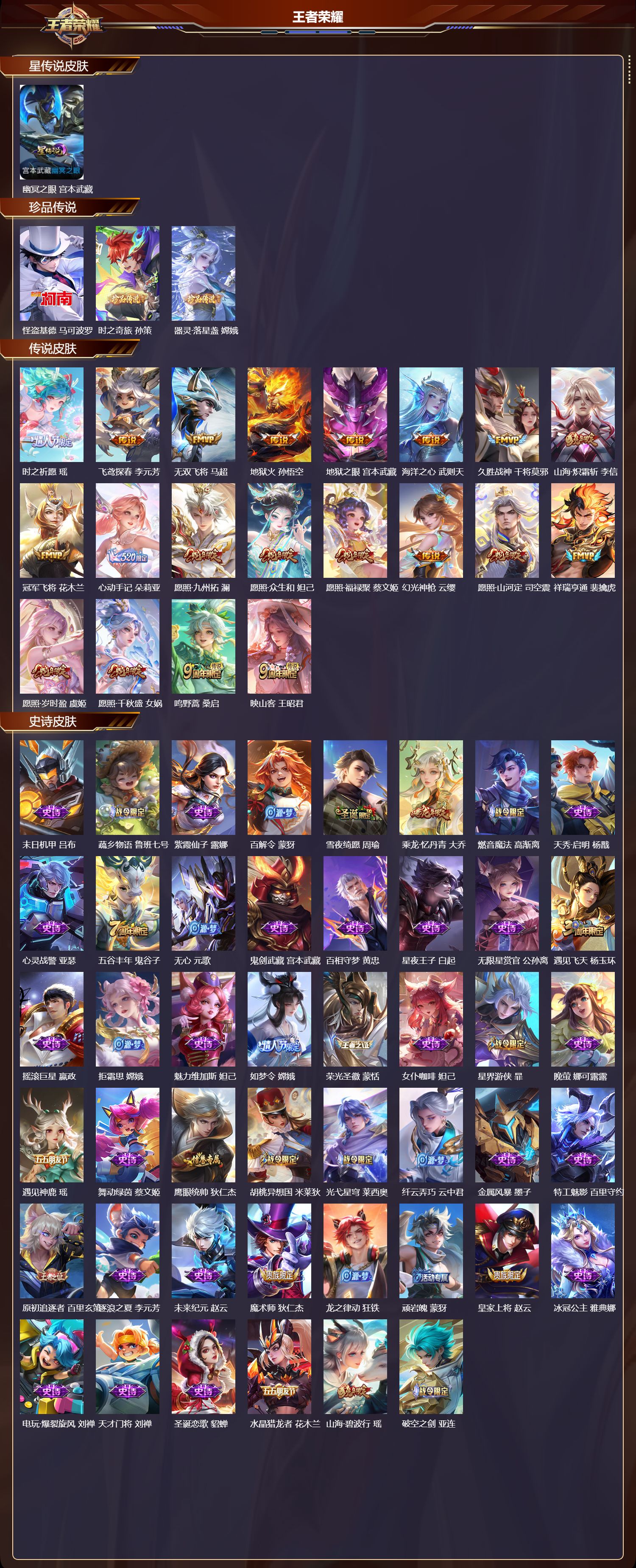 WZQM412165王者荣耀账号详情图3