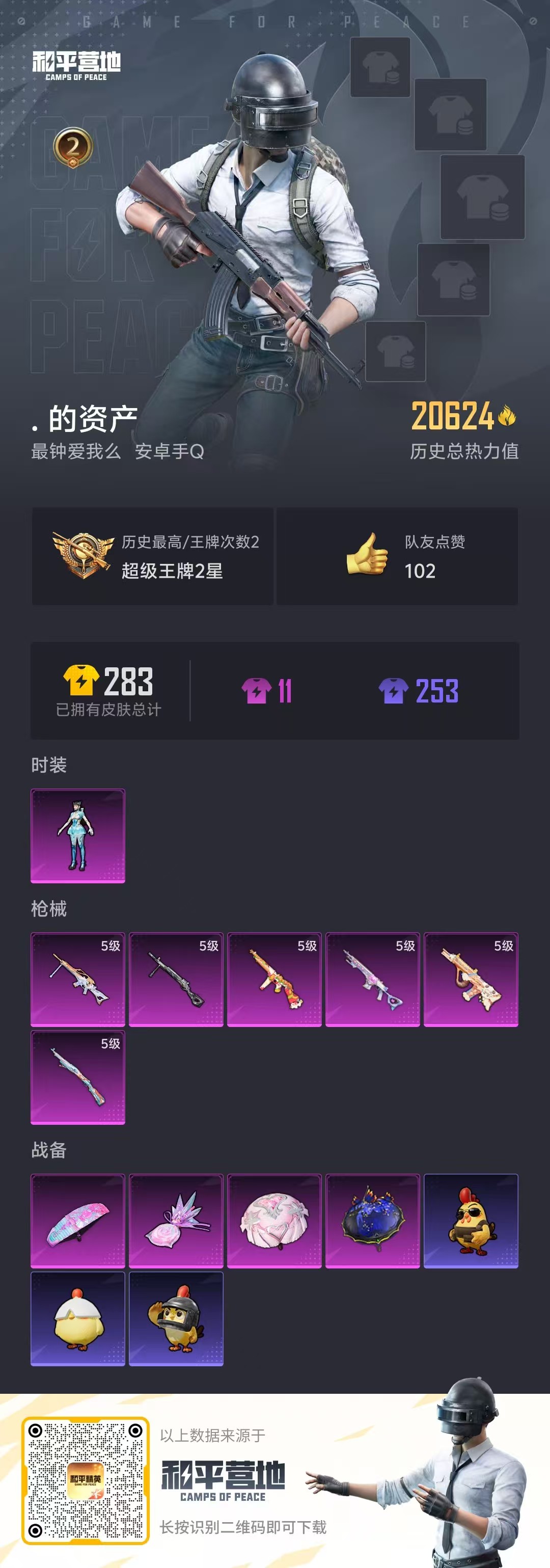 HPSJ43692和平精英账号详情图2 HPSJ43692和平精英账号详情图2