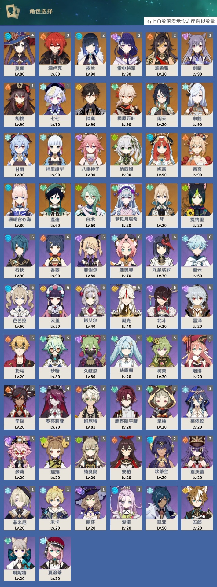 YSMK40066原神账号详情图3 YSMK40066原神账号详情图3