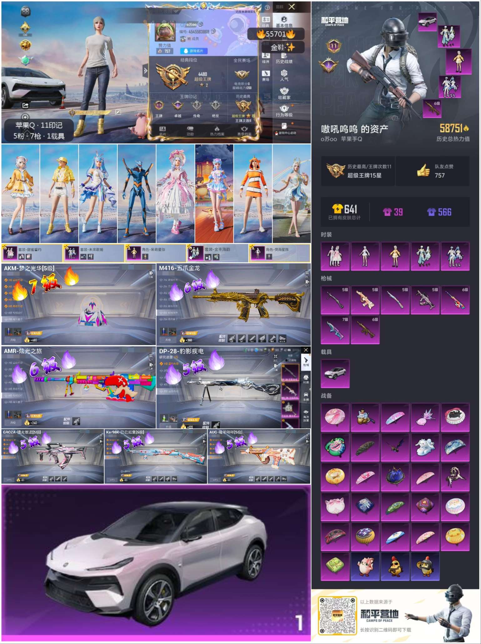 HPSJ43698和平精英账号详情图3