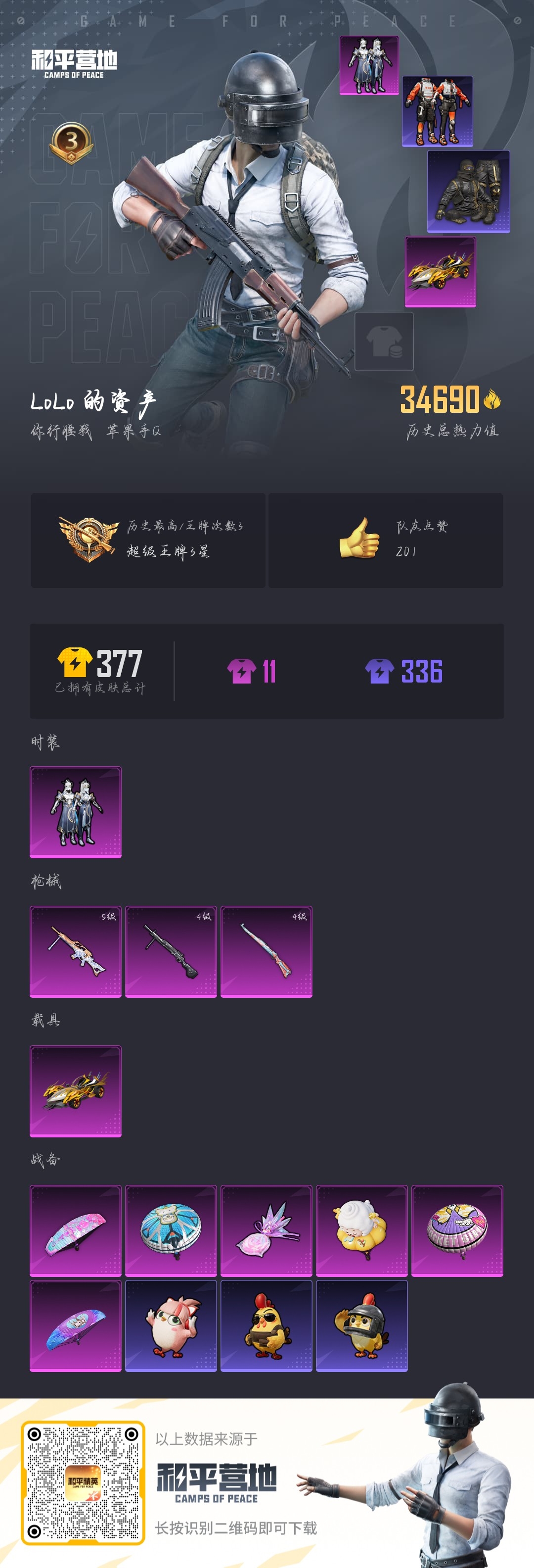 HPCMW410380和平精英账号详情图3