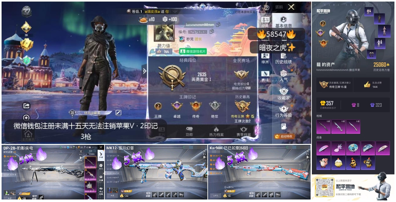 HPSJ436460和平精英账号详情图4