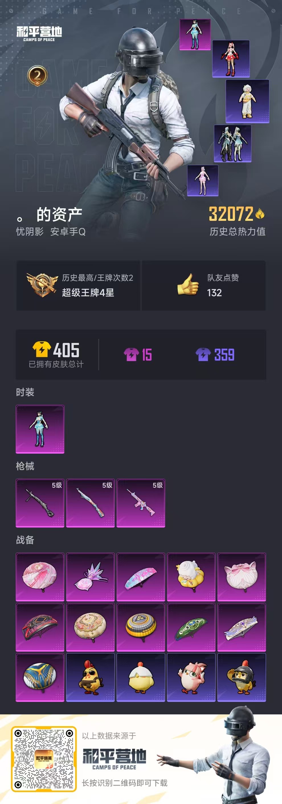 HPSJ437926和平精英账号详情图3